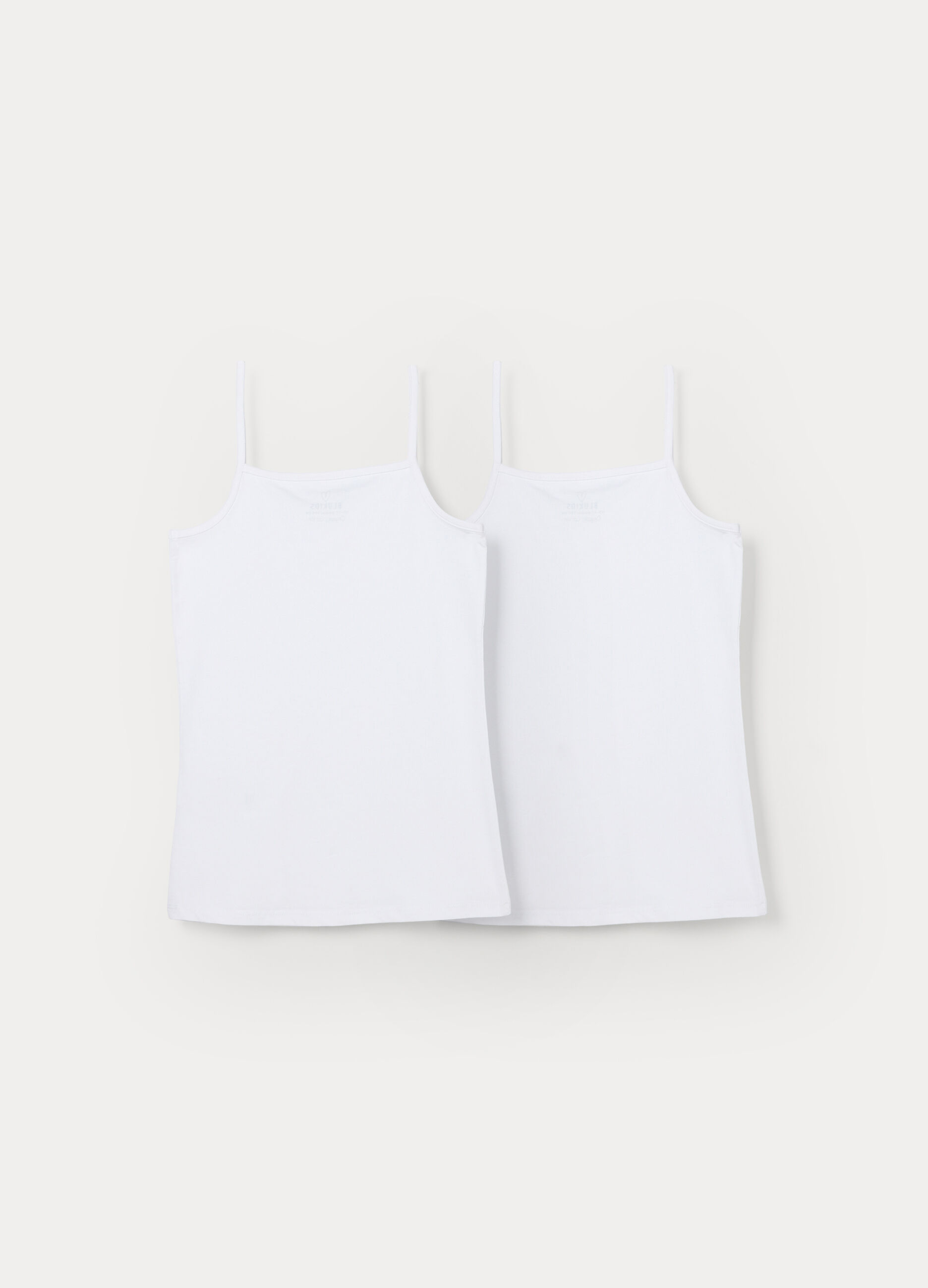 Pack 2 canotte intime in jersey di cotone stretch ragazza_1