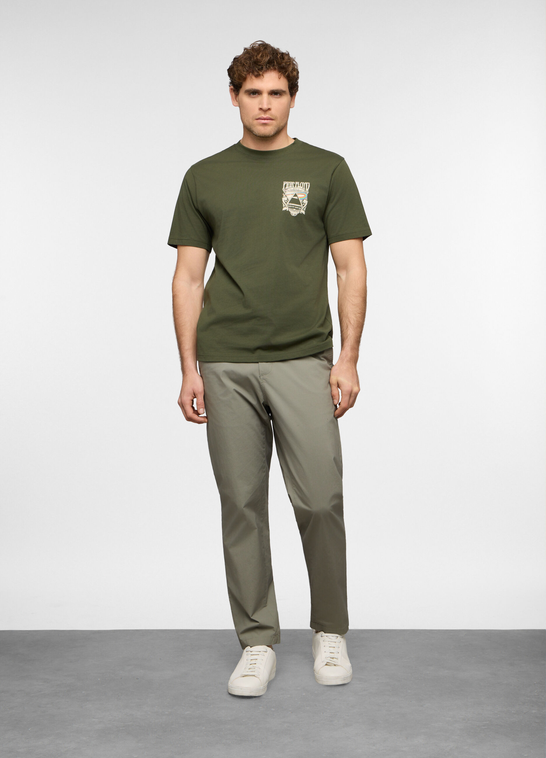 Pantaloni chino relaxed fit in cotone stretch uomo_0