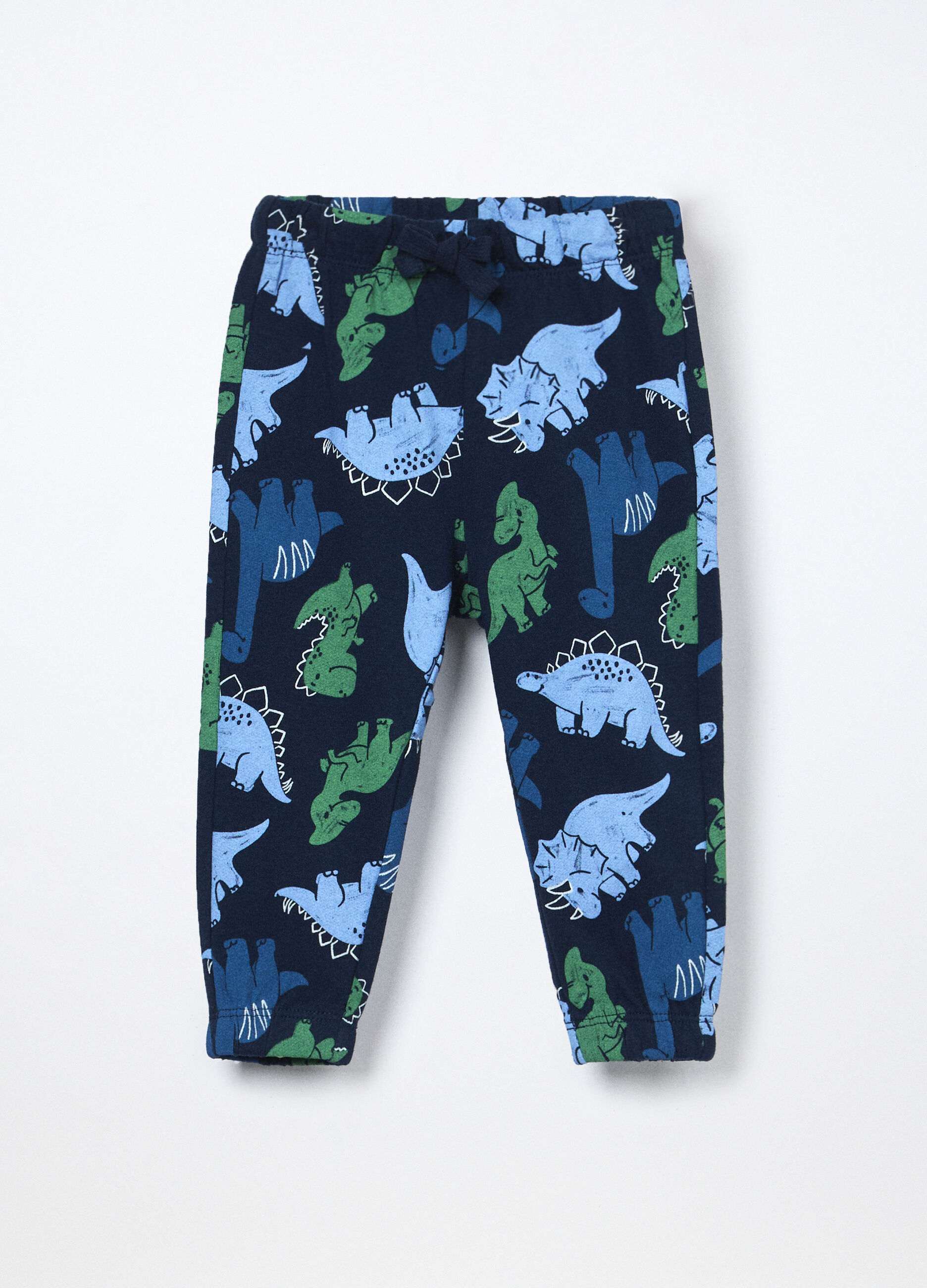 Jogger in french terry di puro cotone neonato_0