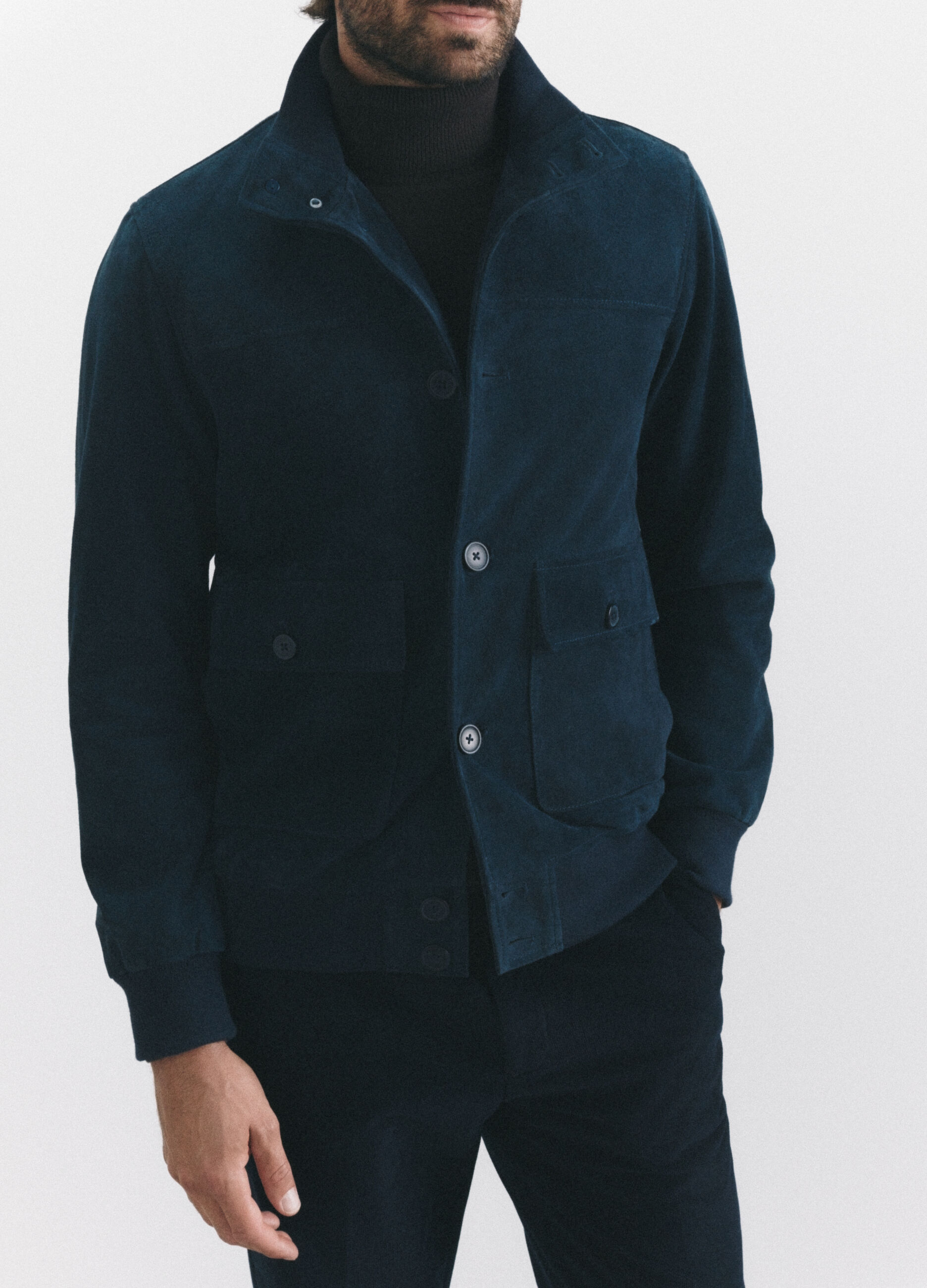 Blouson in vera pelle scamosciata uomo_3