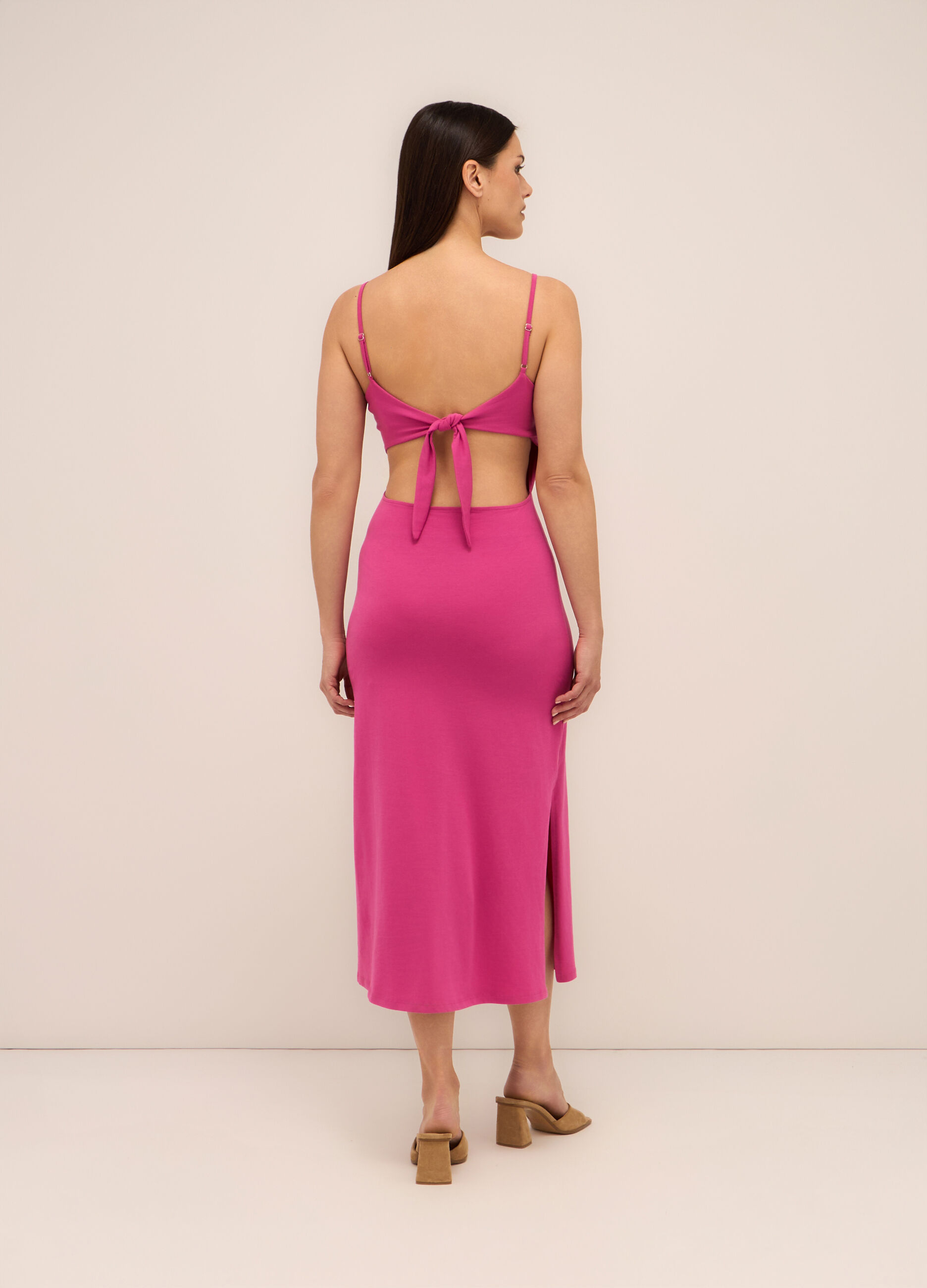 Abito lungo in jersey stretch donna_1