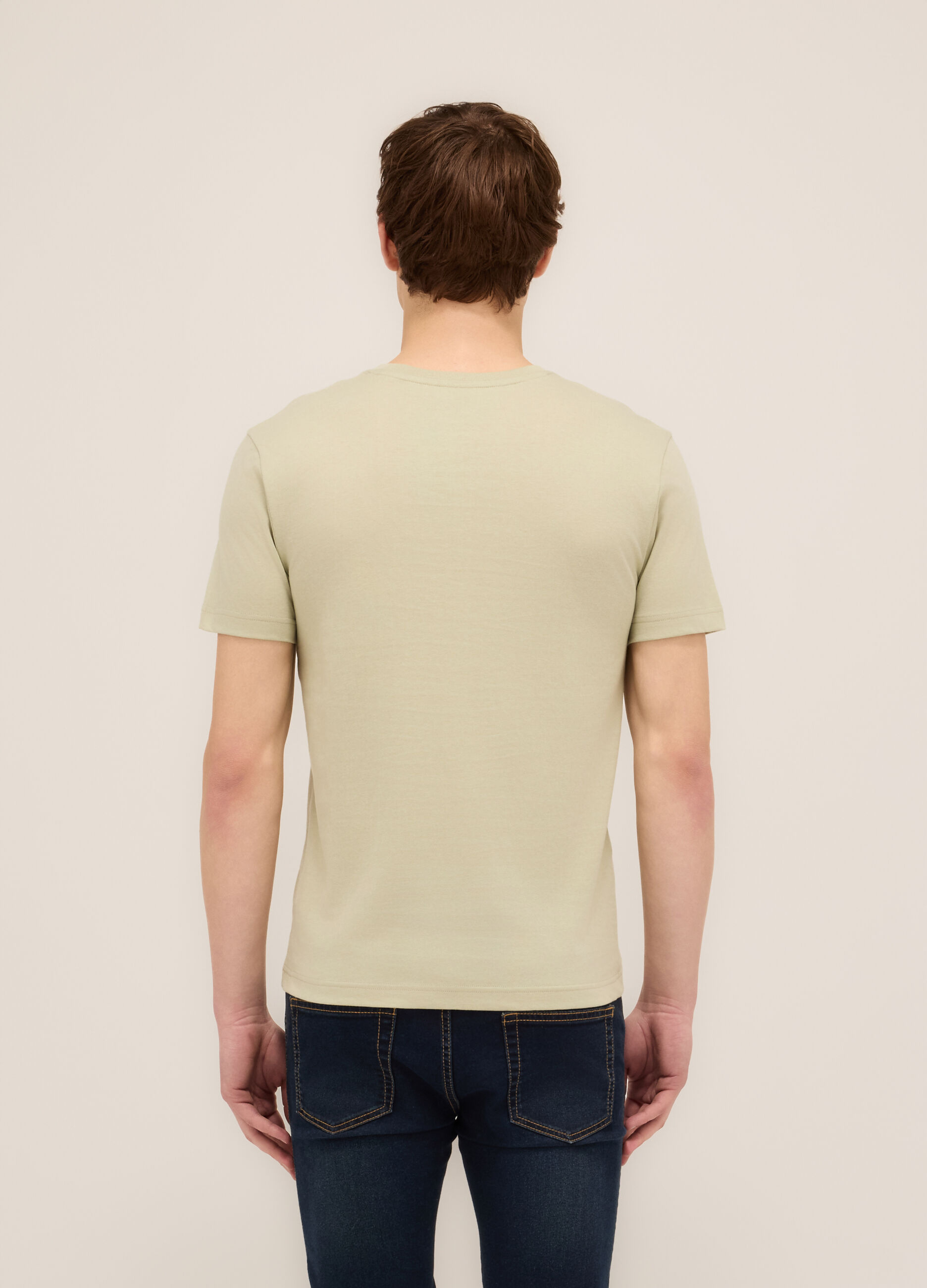 T-shirt girocollo stampa Surf Beach uomo