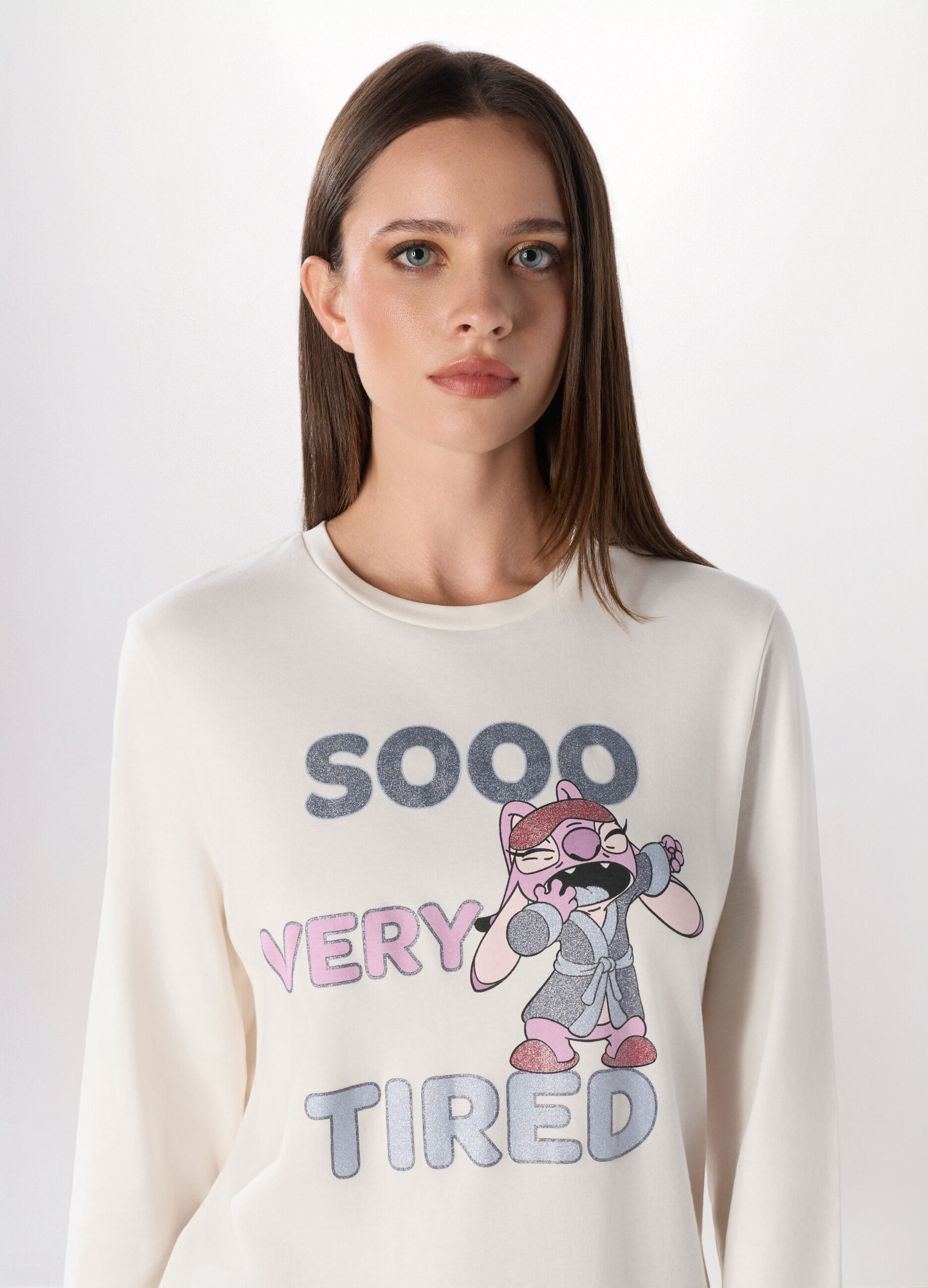 Set pigiama in interlock di puro cotone donna_2