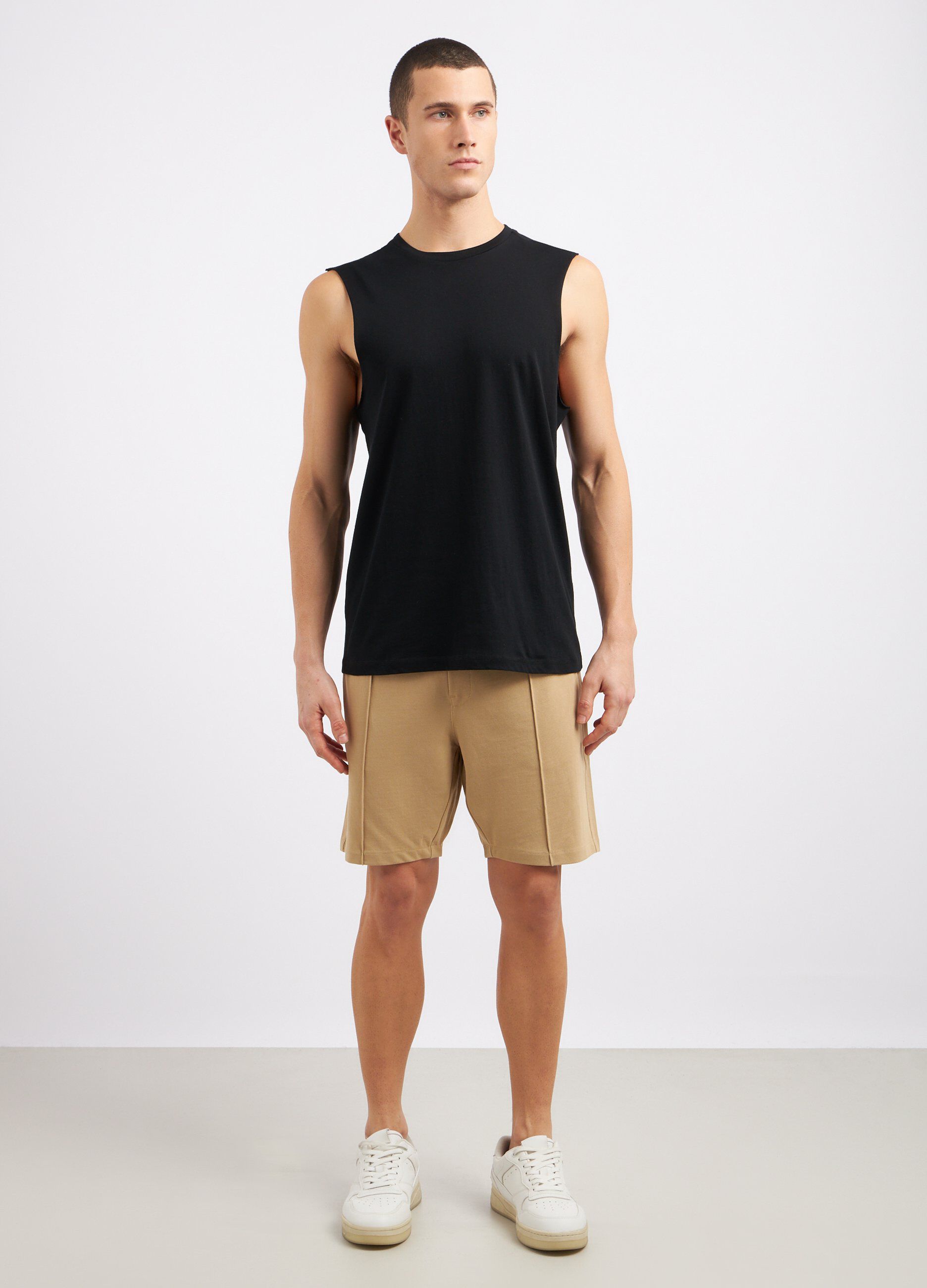 Shorts in cotone garzato uomo_0