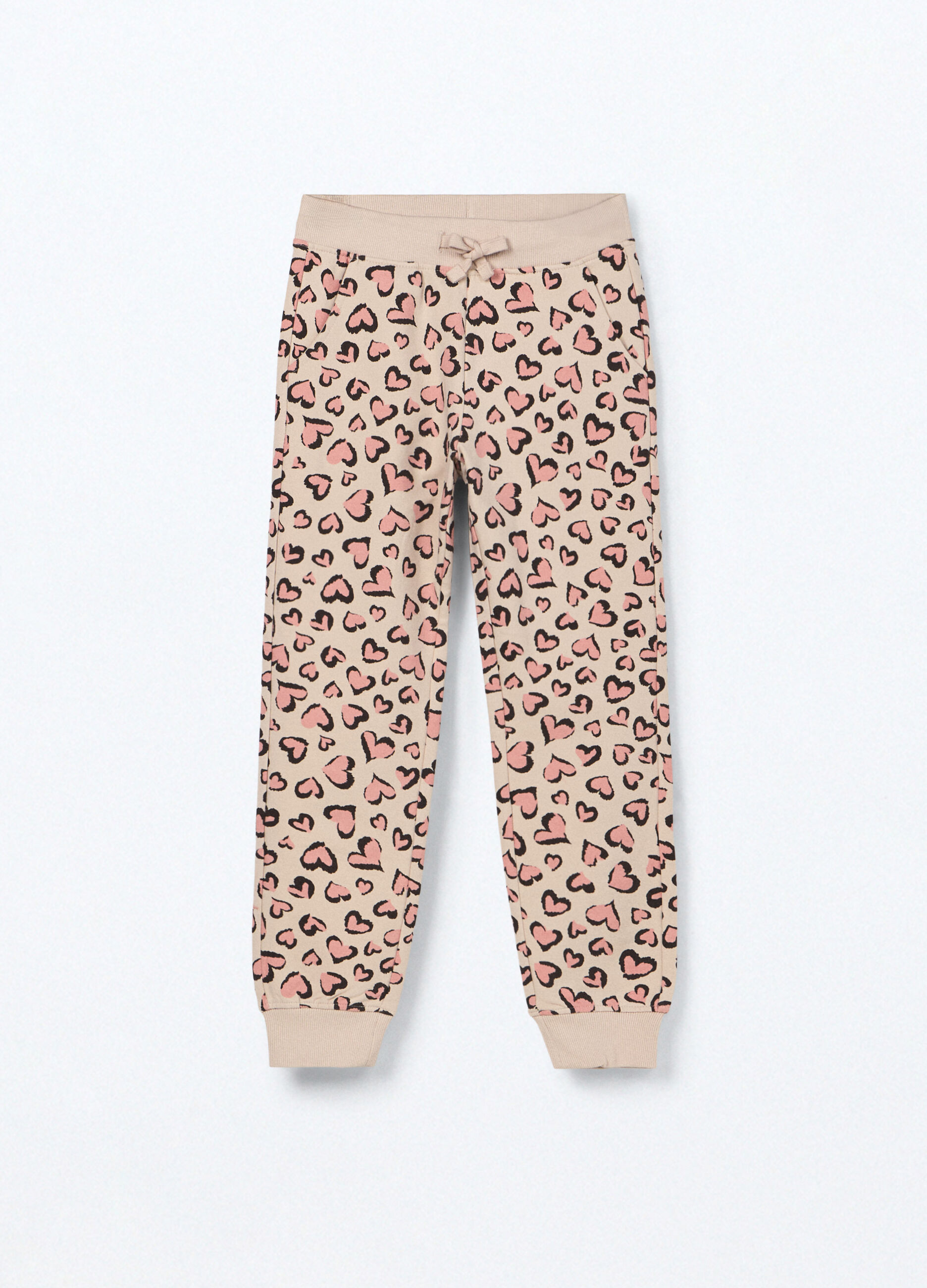 Jogger in french terry ci cotone stretch bambina_0