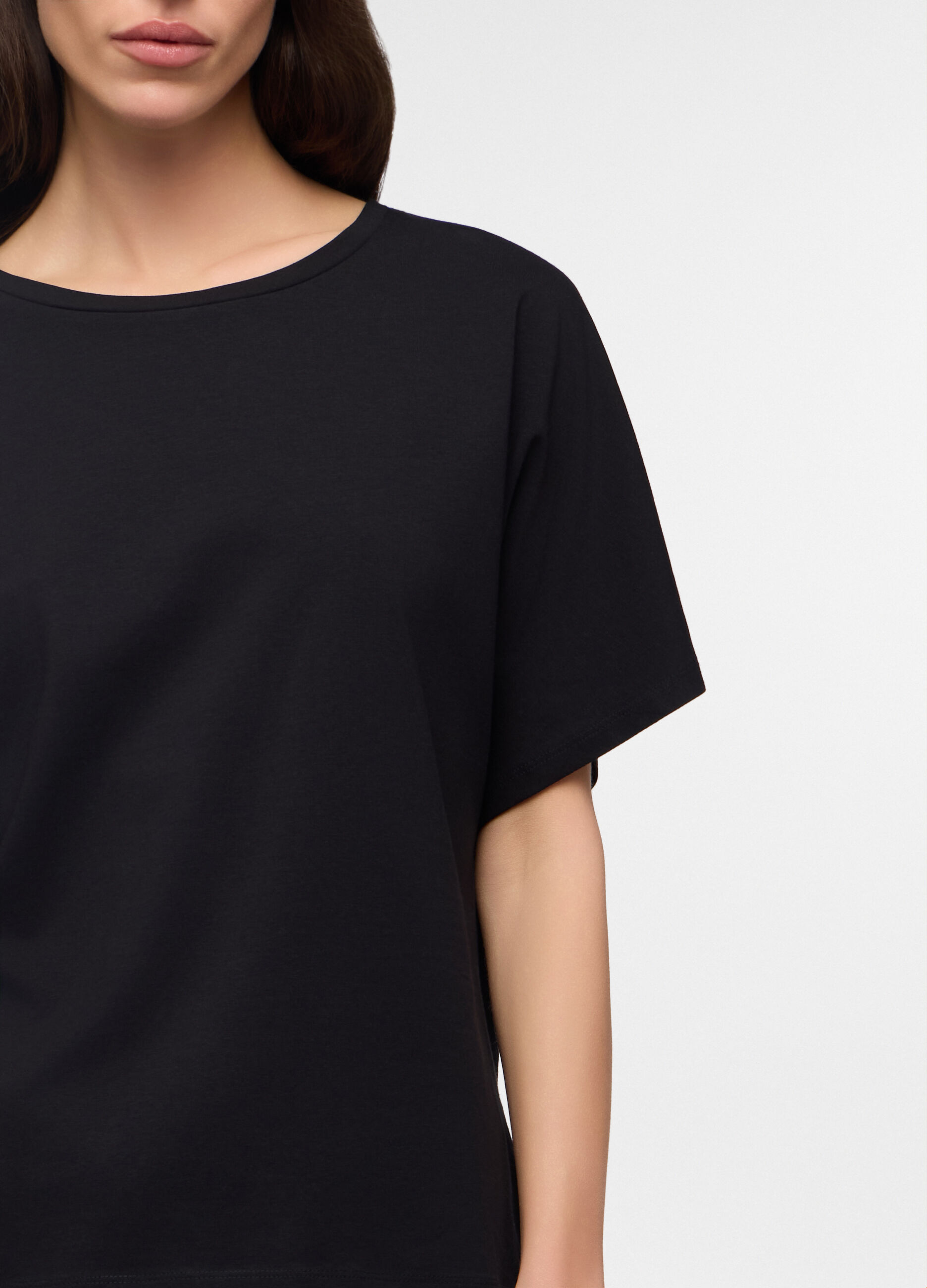 T-shirt girocollo stretch donna_2