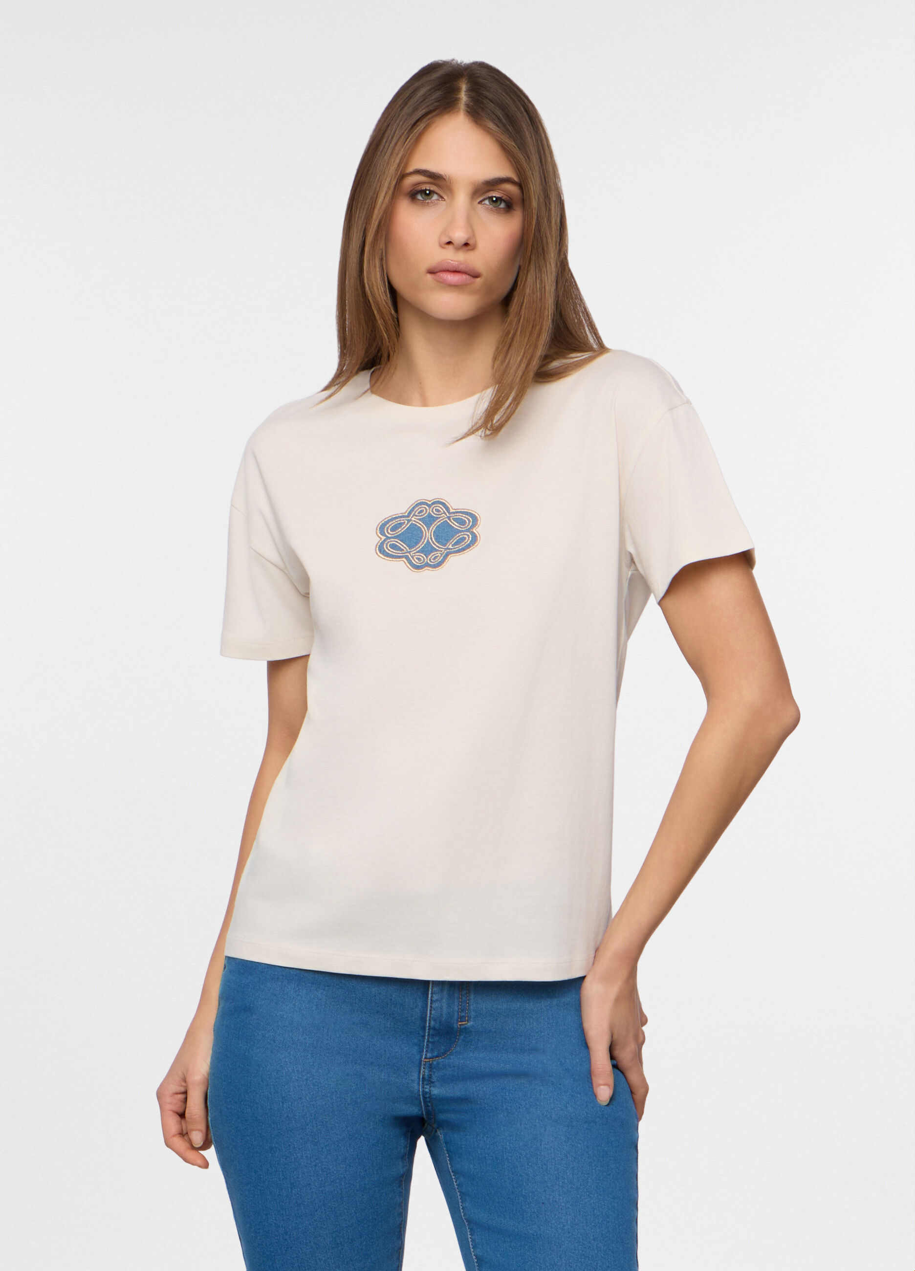 T-shirt girocollo donna_0