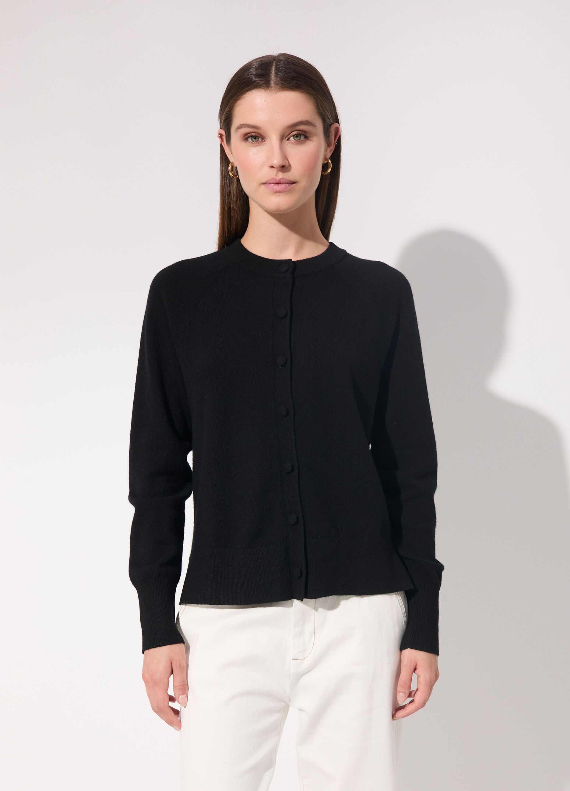 Cardigan in pura lana merino donna_1
