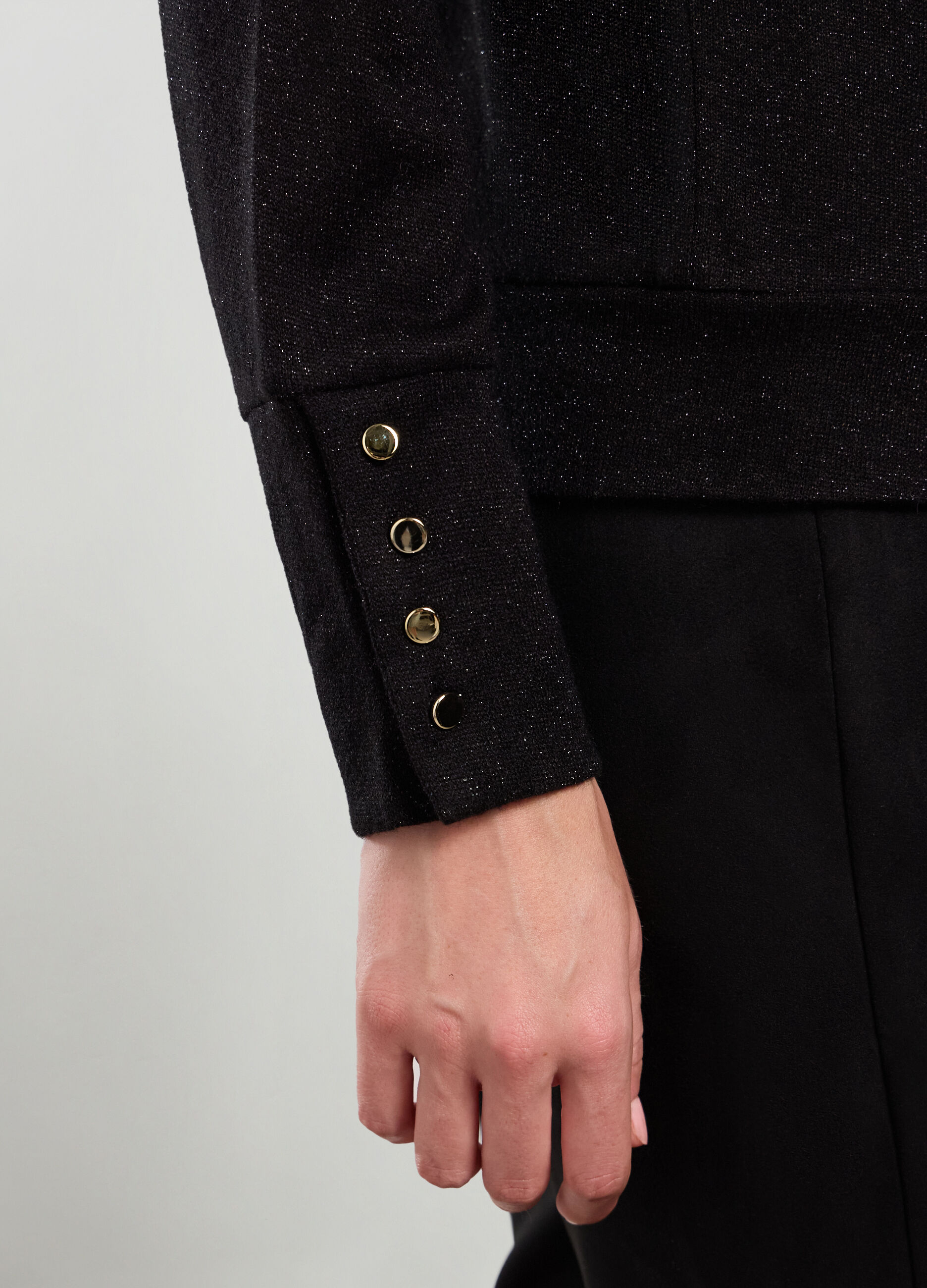 T-shirt in misto viscosa con filo lurex donna_2