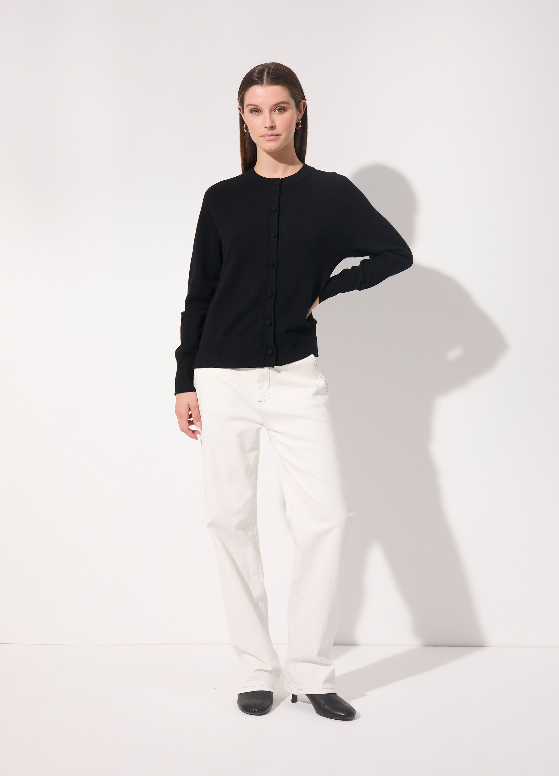 Cardigan in pura lana merino donna_0