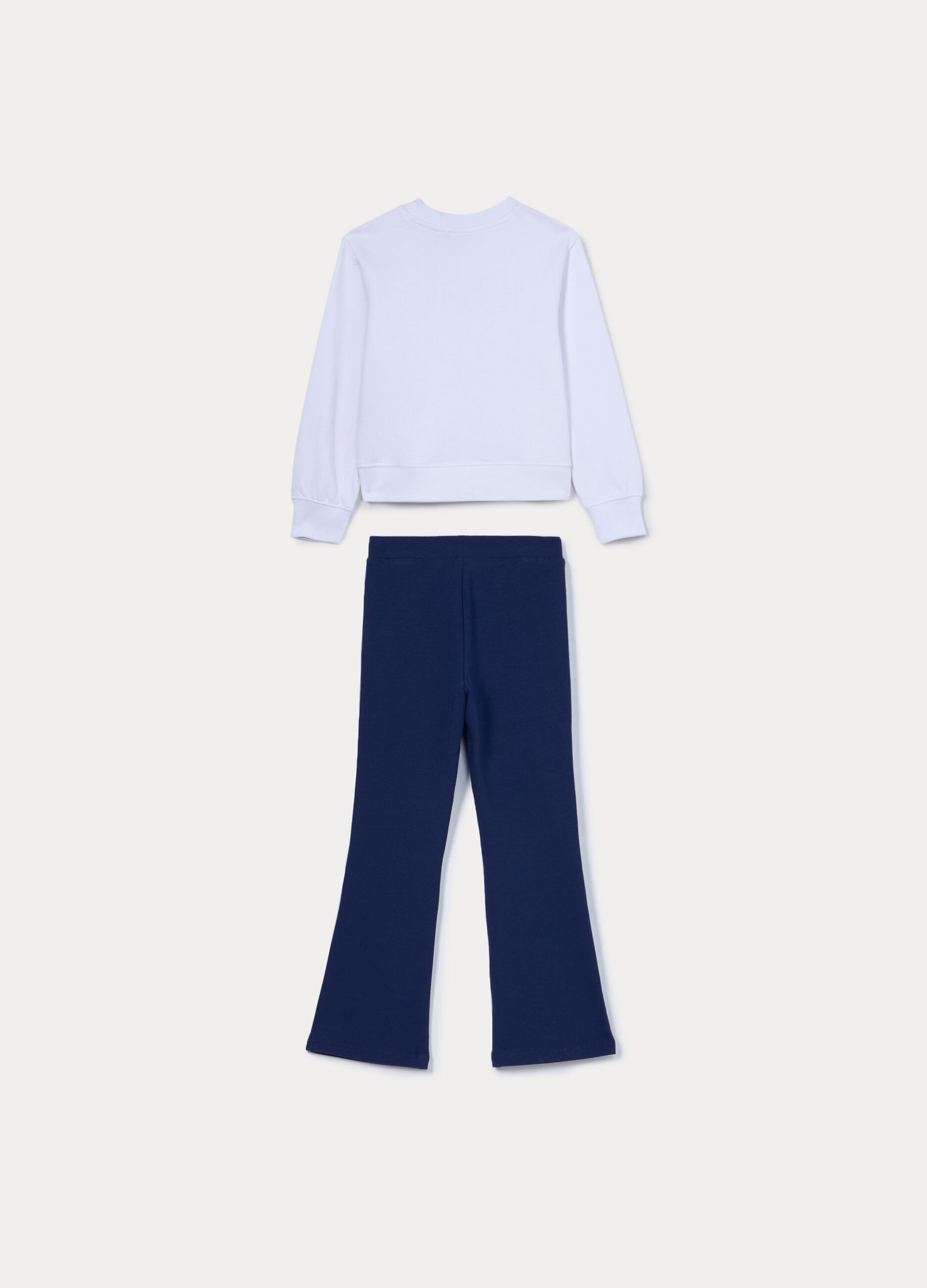 Jogging set in french terry di puro cotone bambina_1