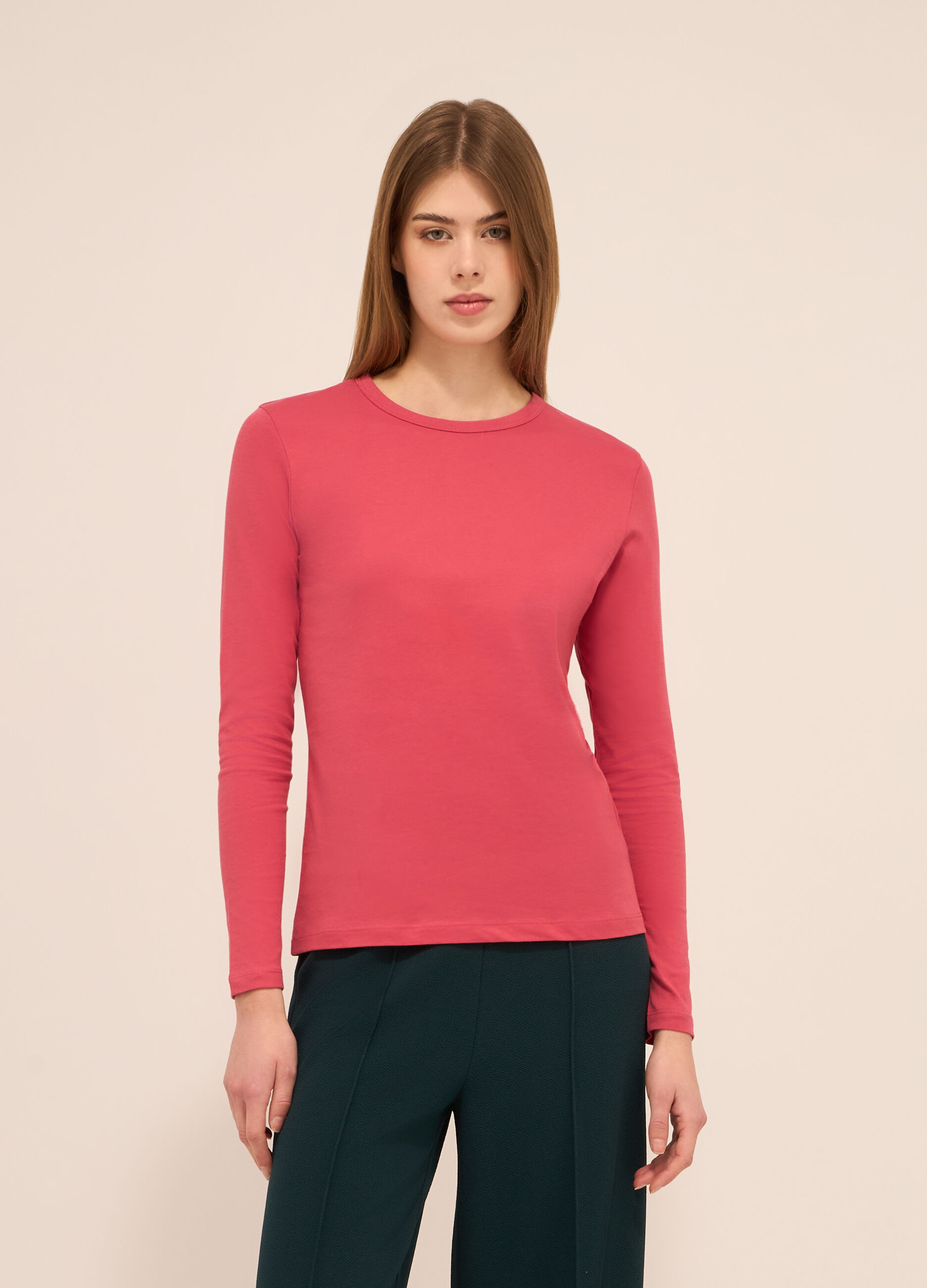 T-shirt in puro cotone donna_0