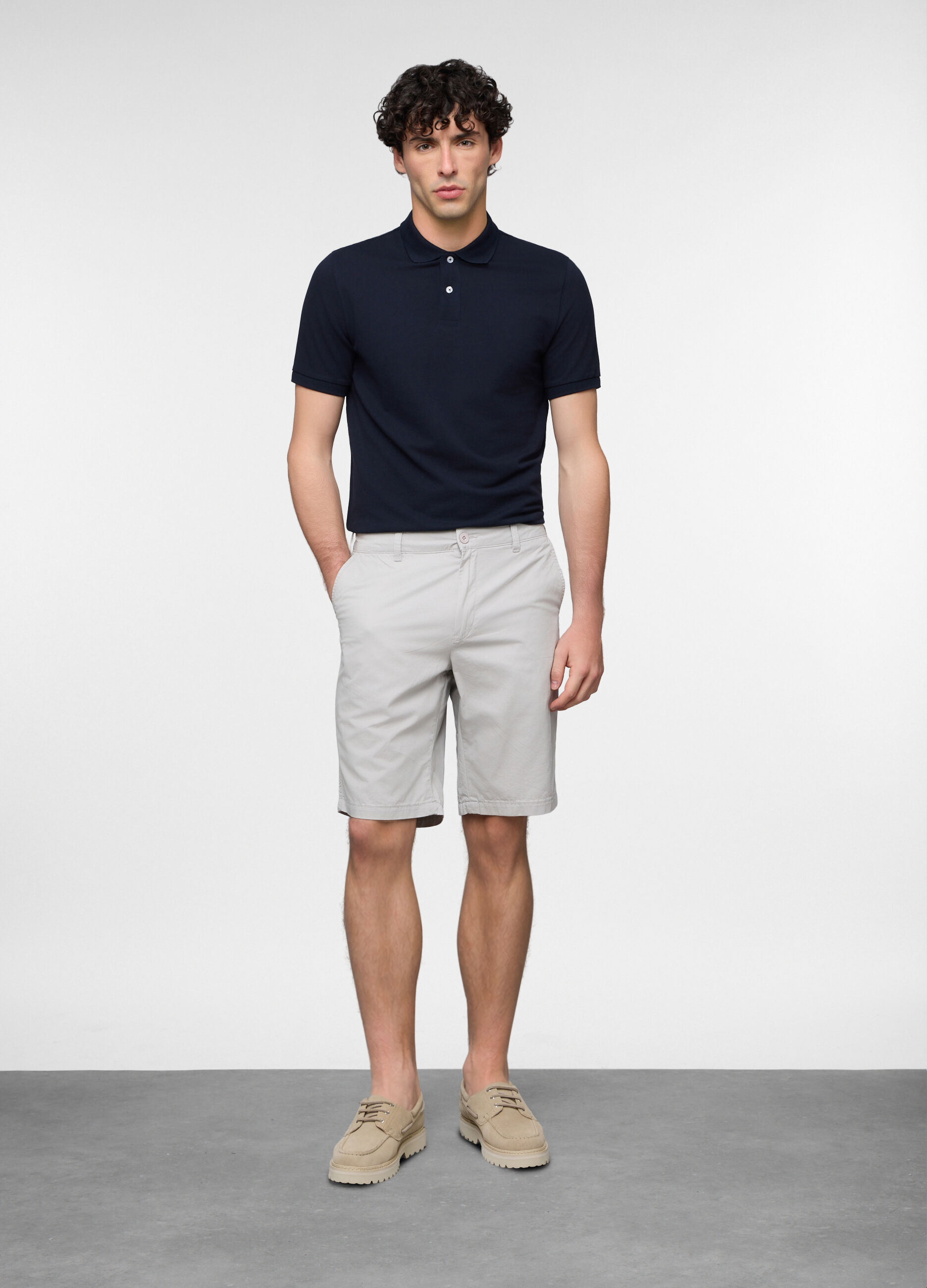 Bermuda in twill di cotone uomo_0