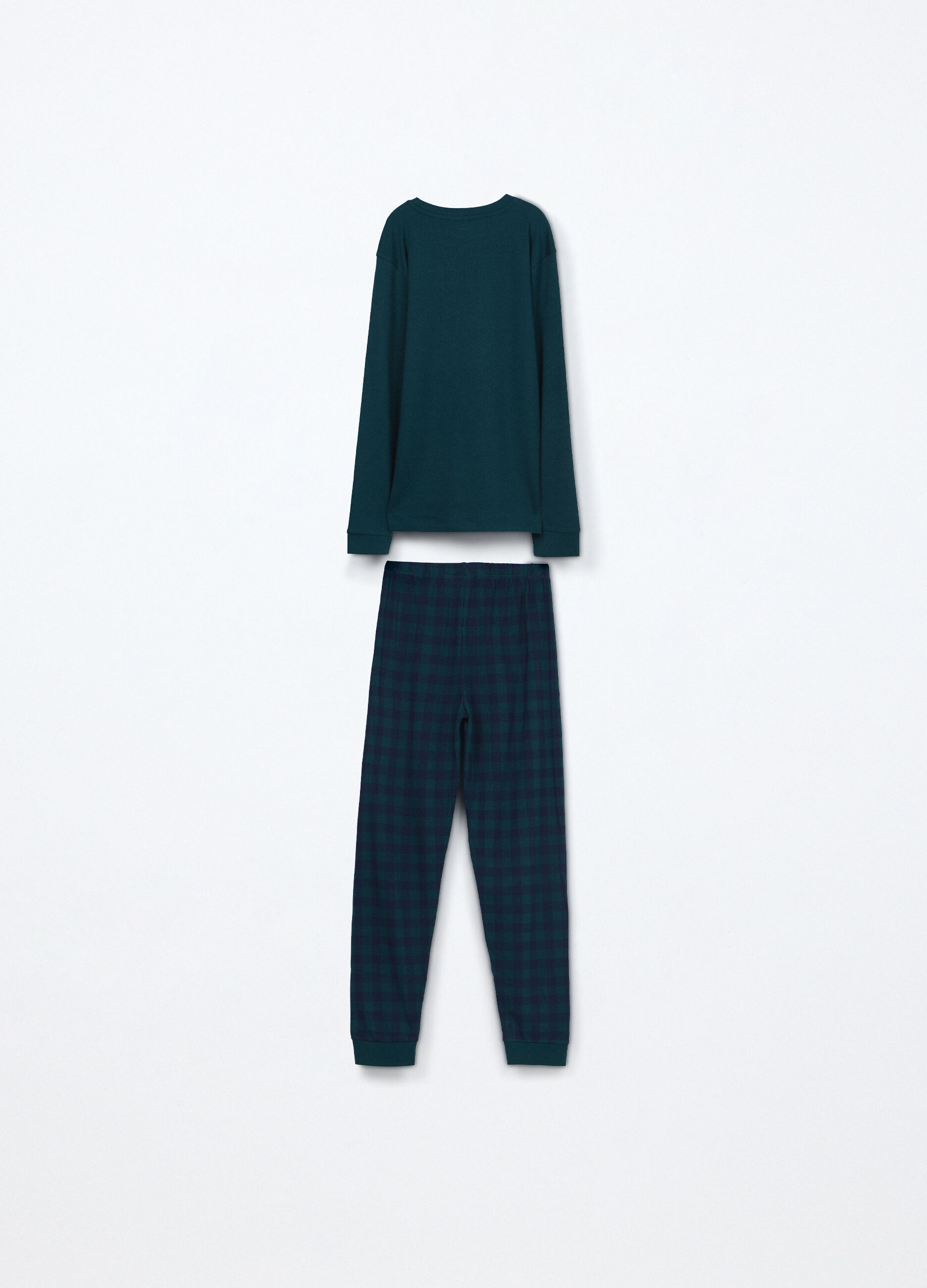 Set pigiama lungo in interlock di puro cotone ragazzo_1
