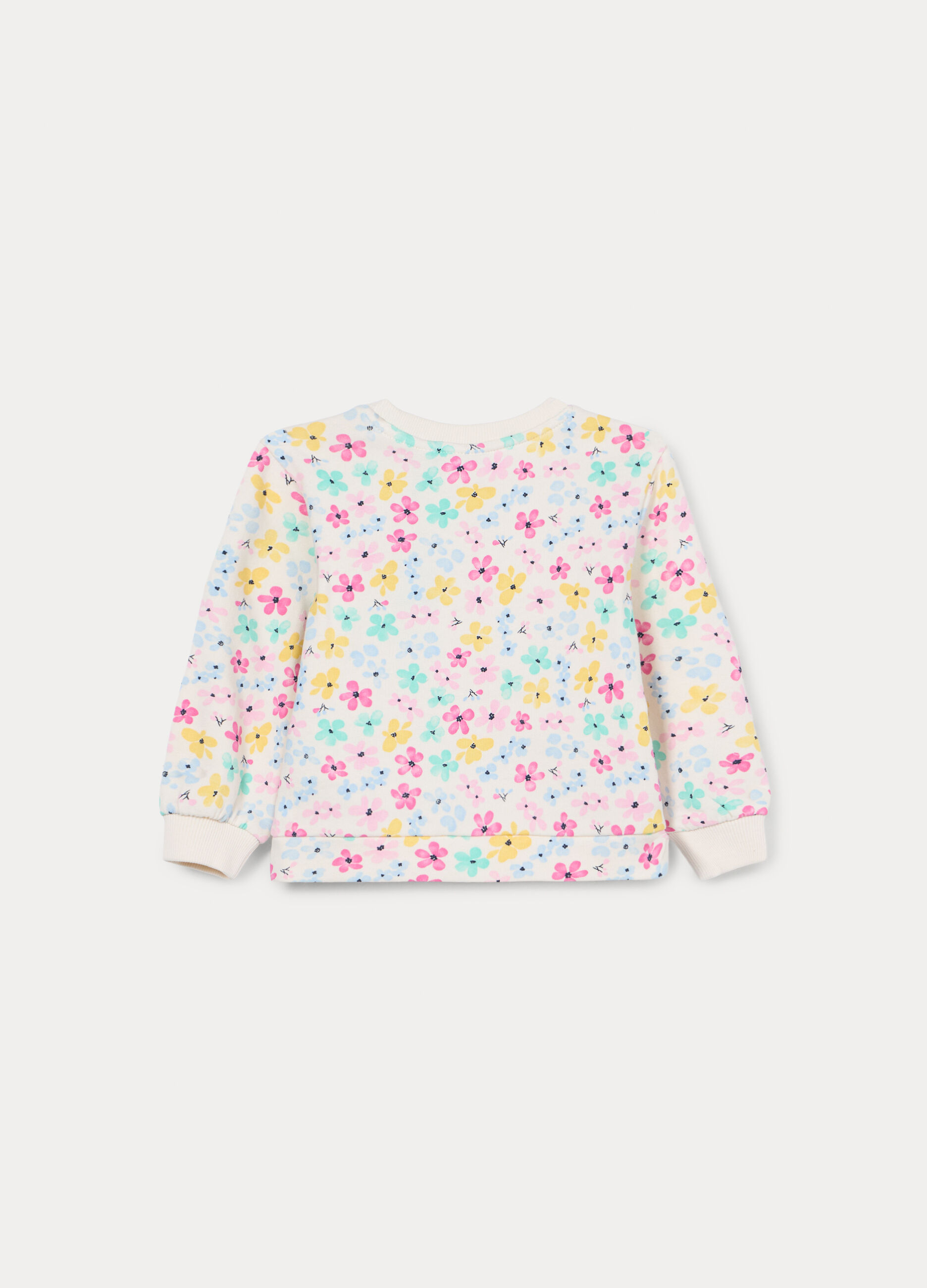 Felpa girocollo in french terry di puro cotone bimba_1