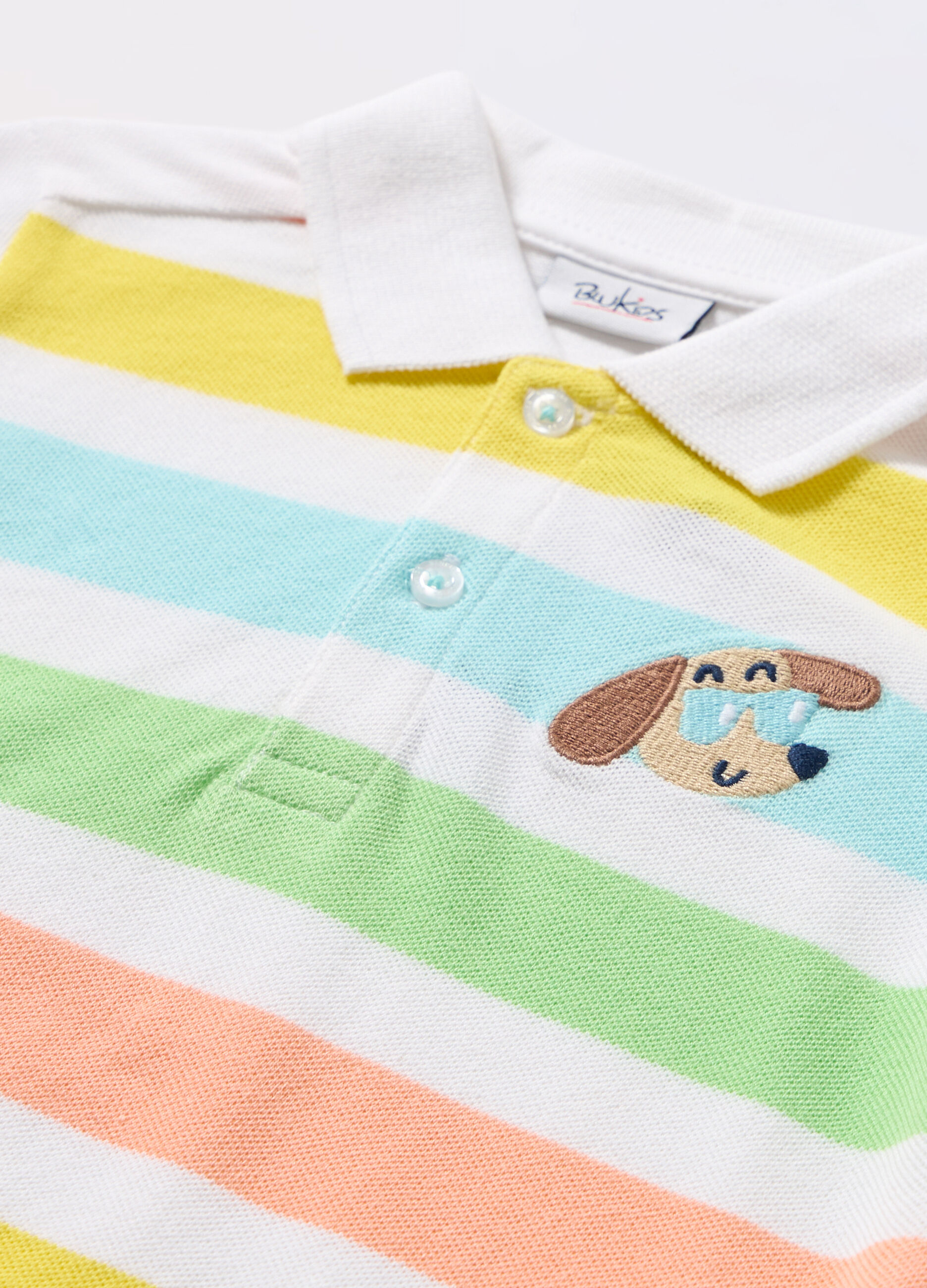 Polo in puro cotone Piquet neonato_1