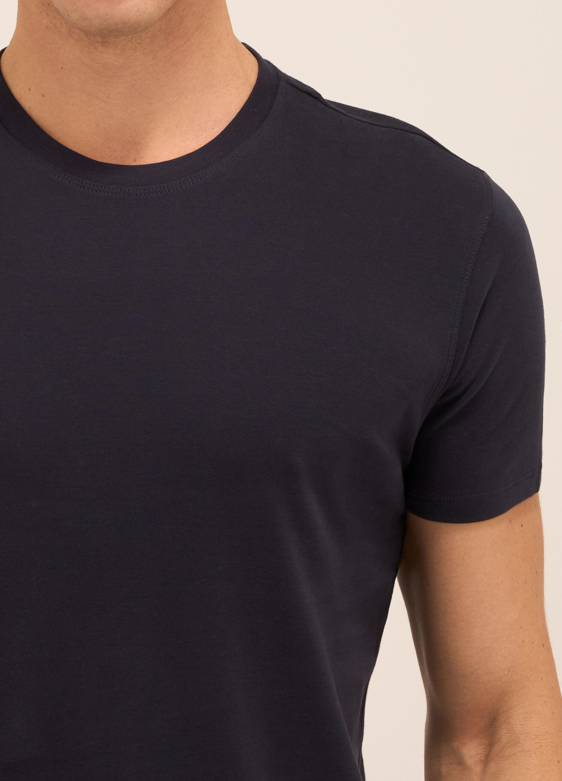 T-shirt girocollo in puro cotone uomo_2