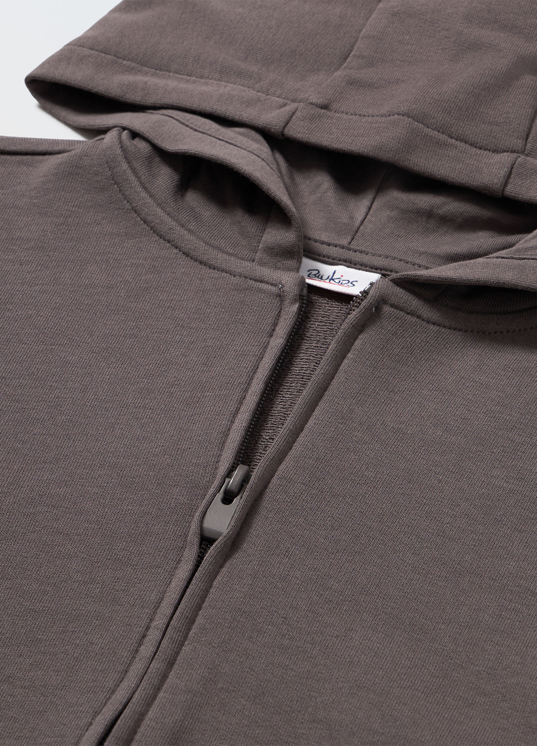 Felpa full zip in puro cotone con cappuccio ragazzo_1