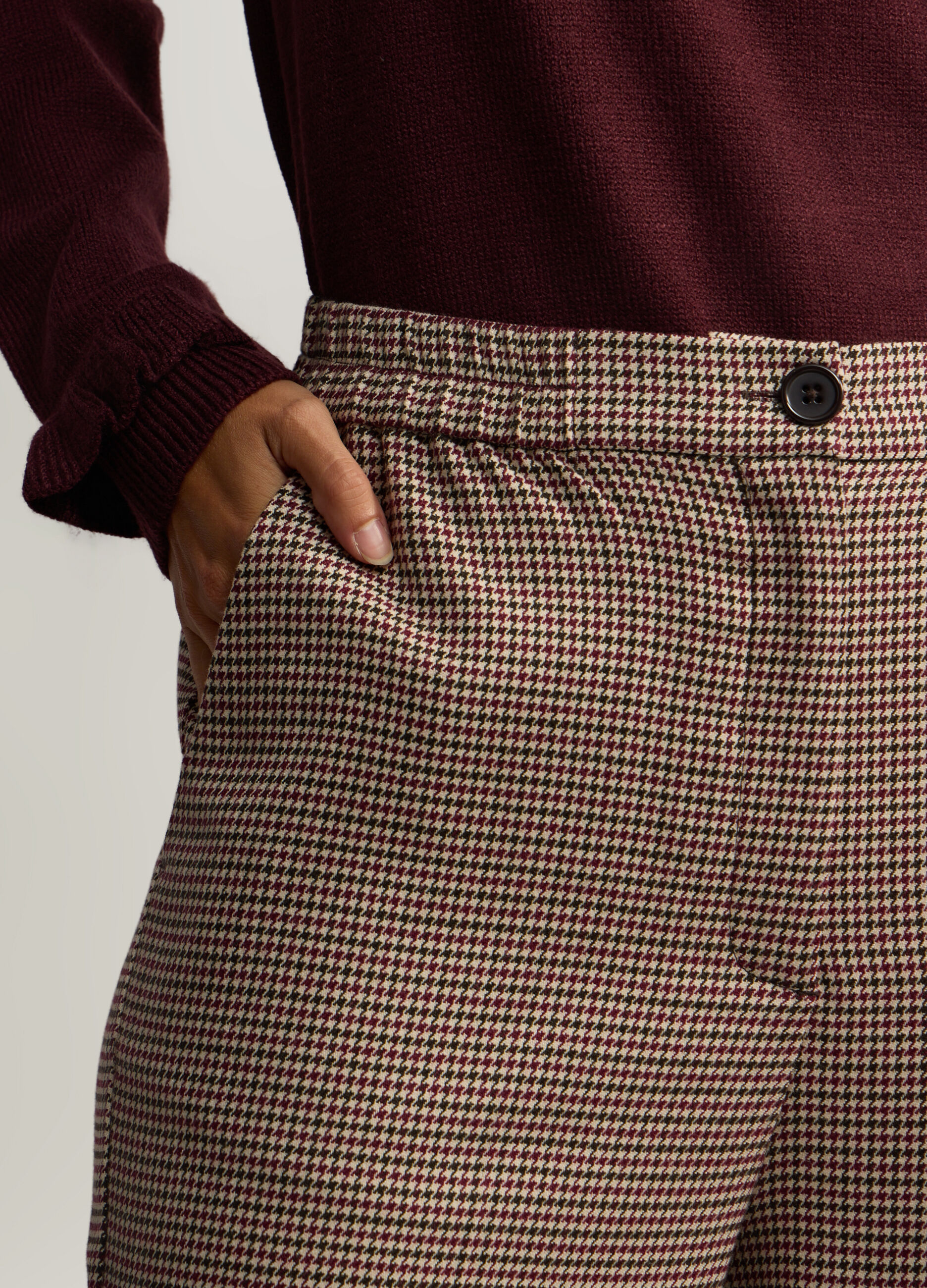 Pantaloni Straight Fit misto viscosa stretch donna_3