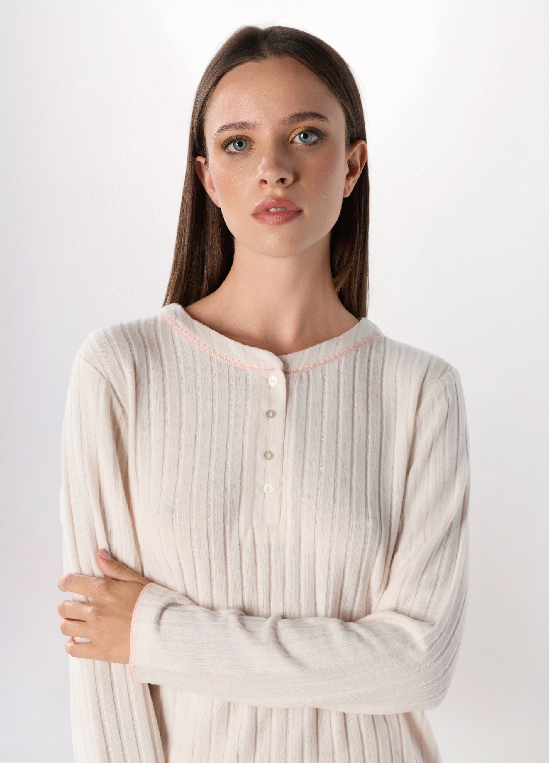 Maglia pigiama misto viscosa donna_2