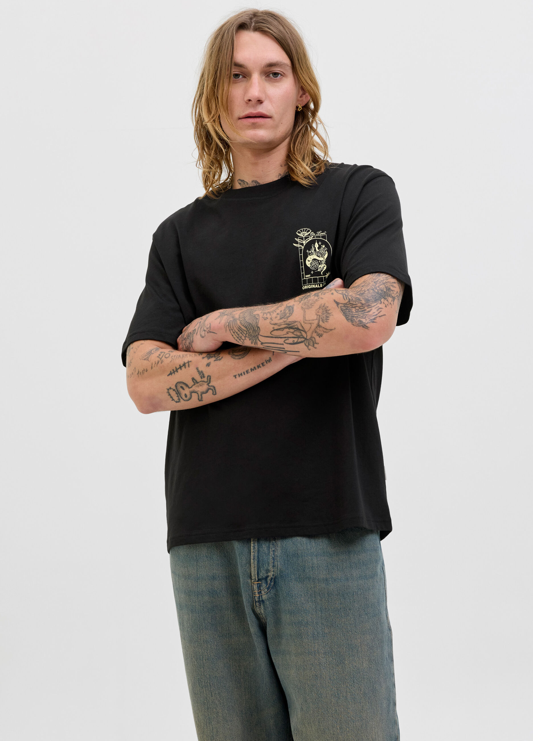T-shirt girocollo loose fit uomo_1
