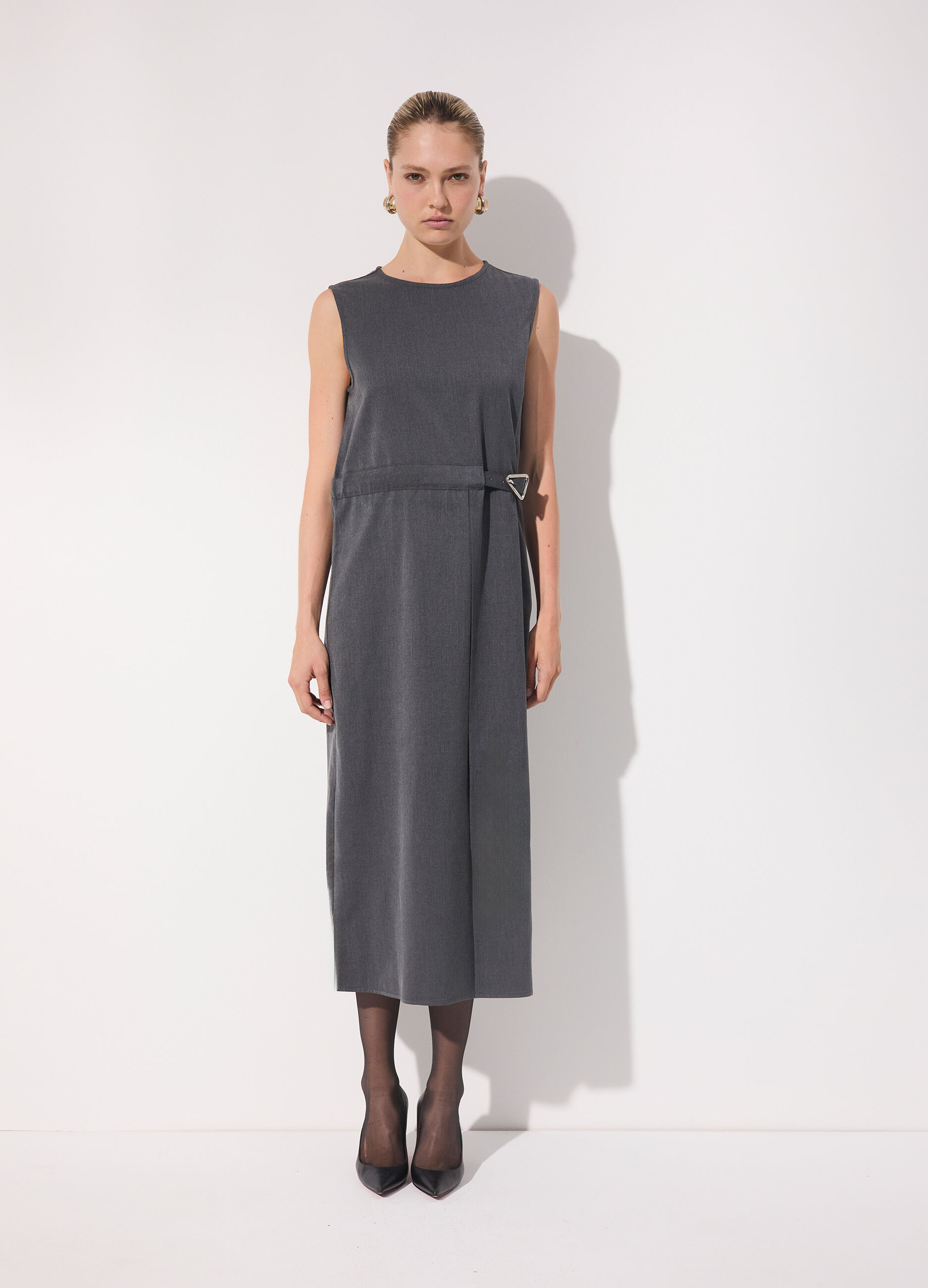 Vestito frescolana lungo smanicato donna_1