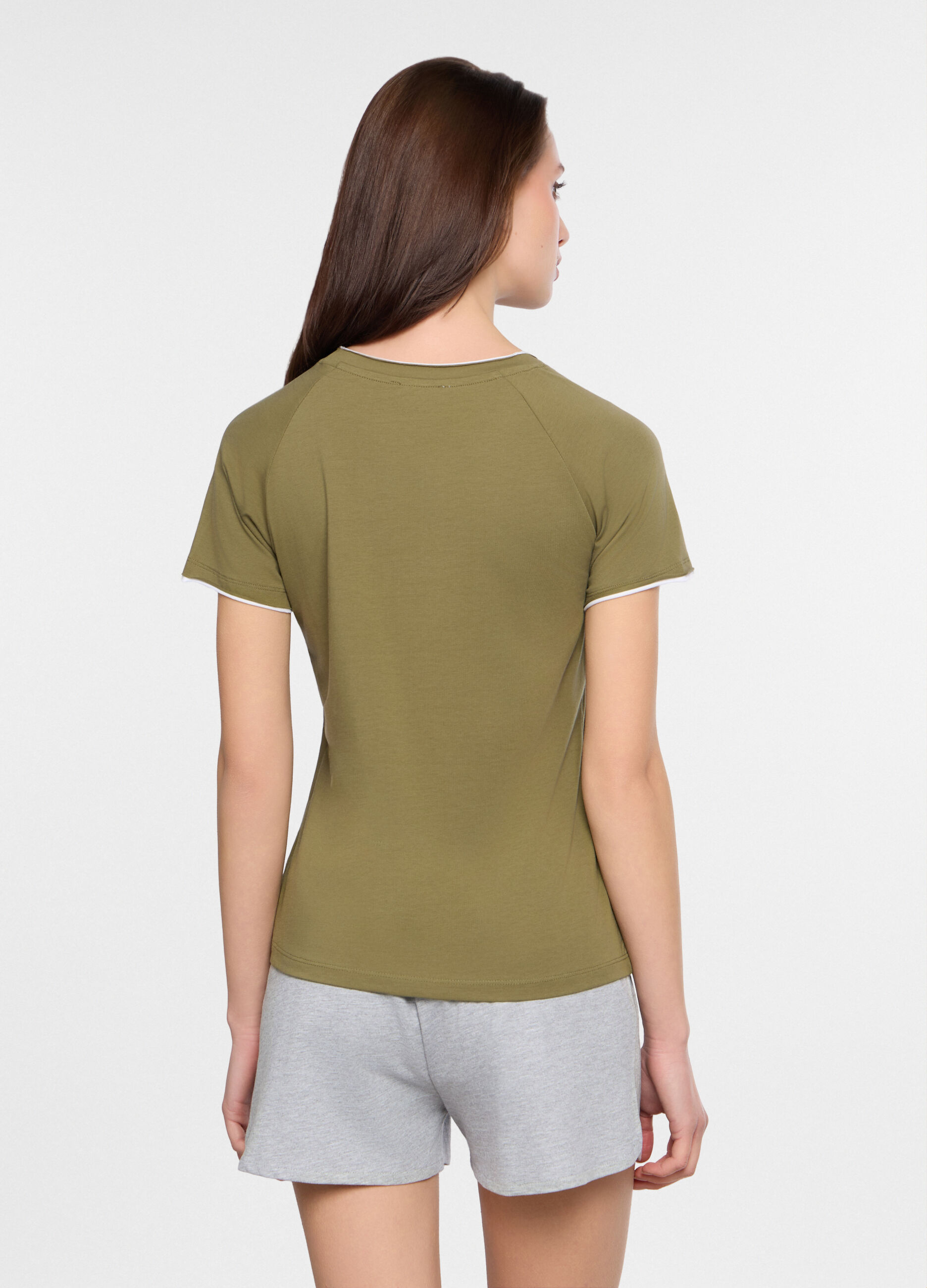 T-shirt girocollo stretch donna_1