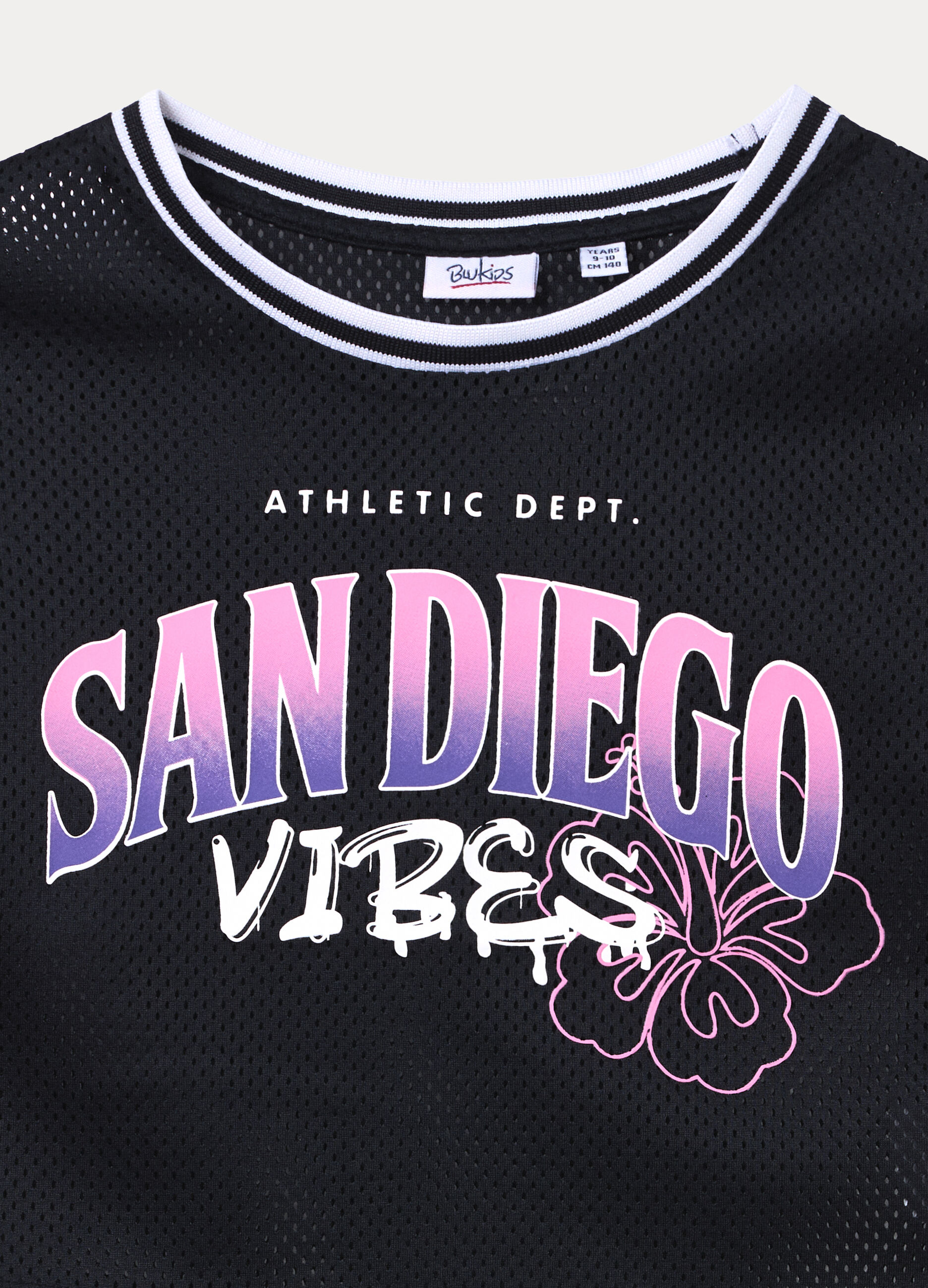 T-shirt box fit in mesh ragazza_2