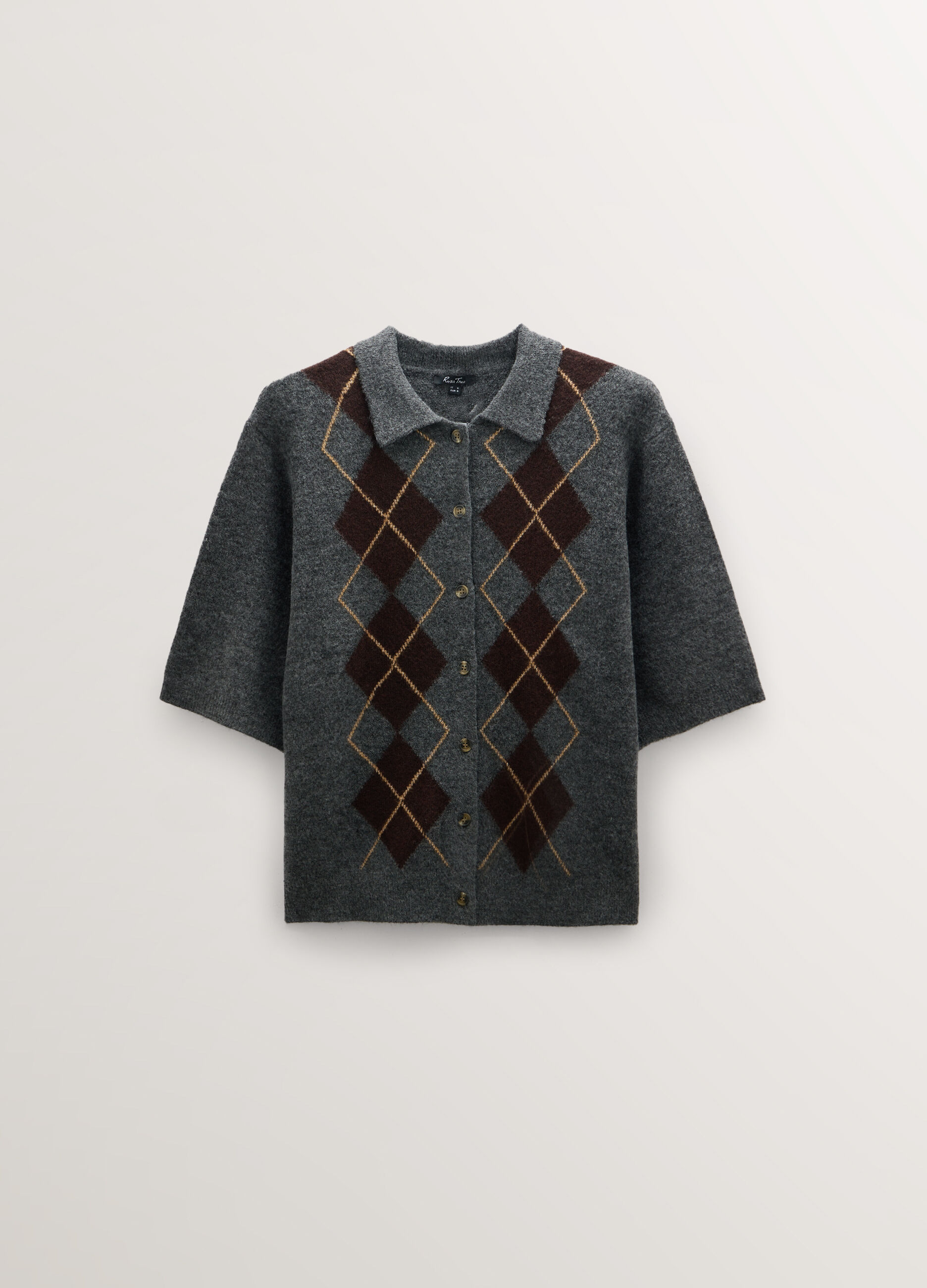 Cardigan con colletto polo donna curvy_0