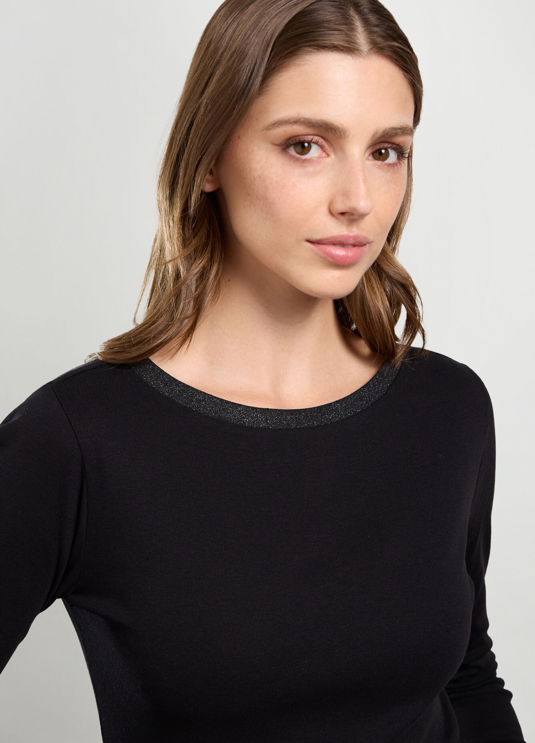 T-shirt in misto cotone donna_2