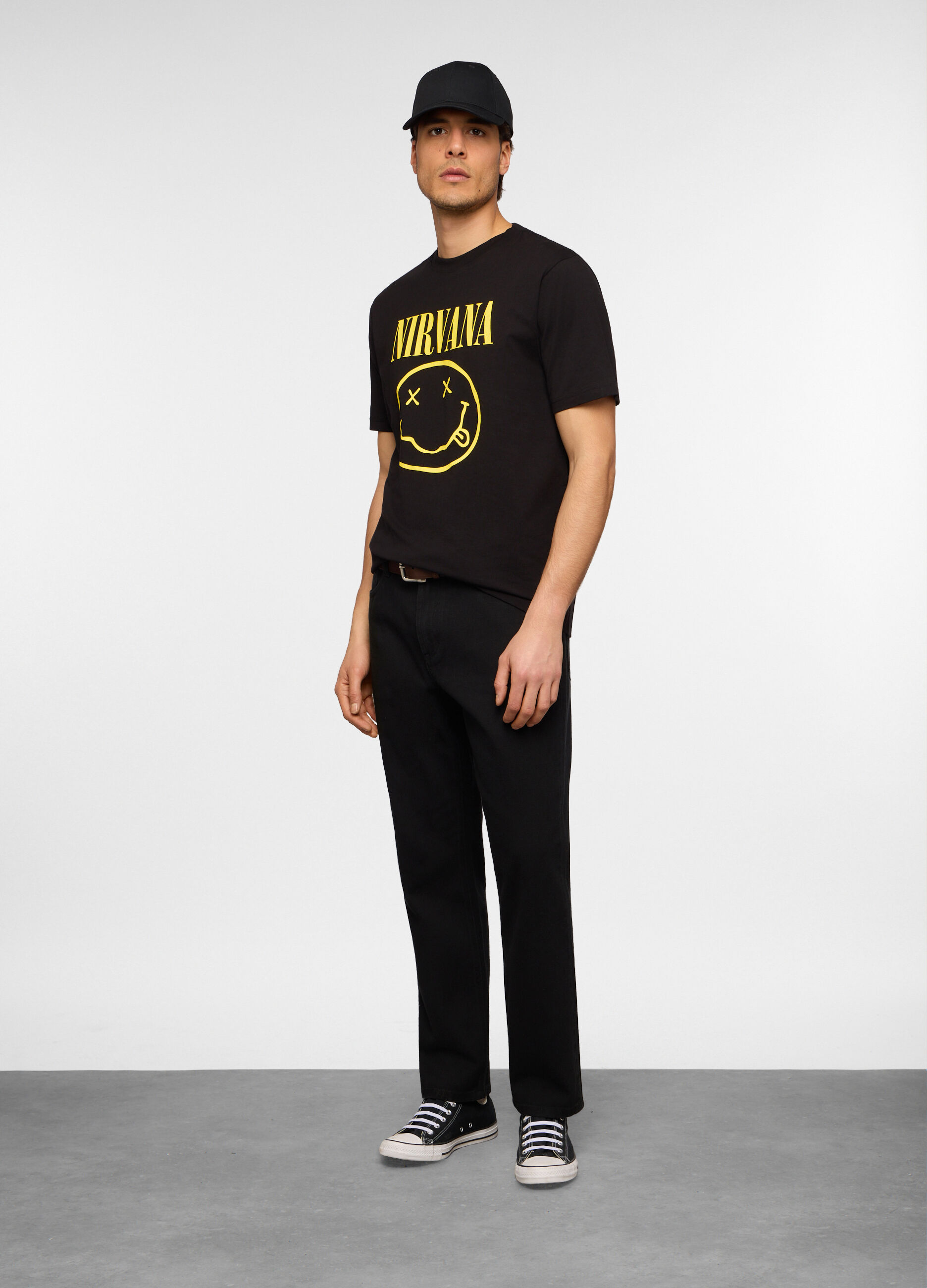 Jeans regular fit in denim di cotone uomo_0