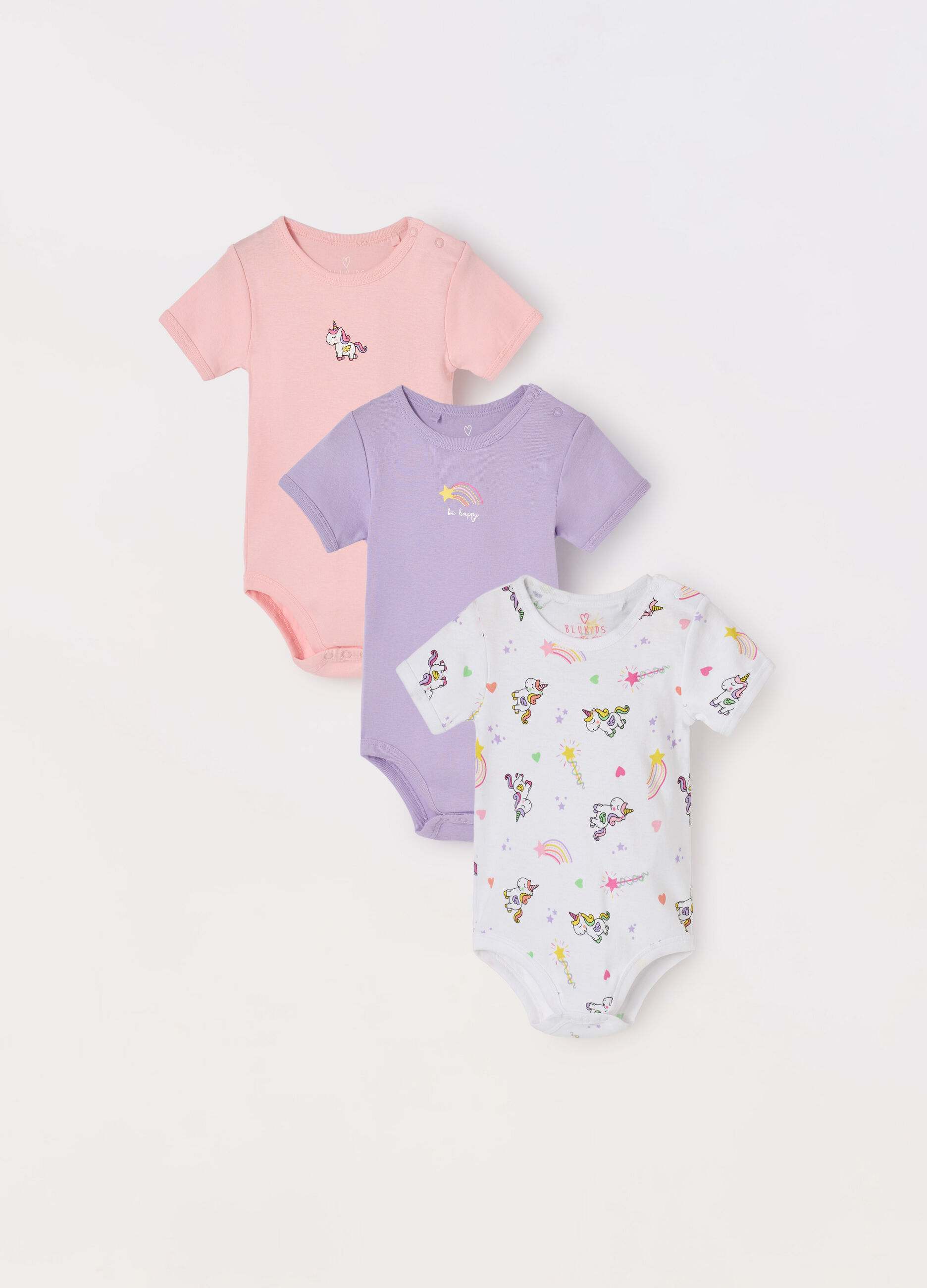 Pack 3 body in puro cotone neonata_0