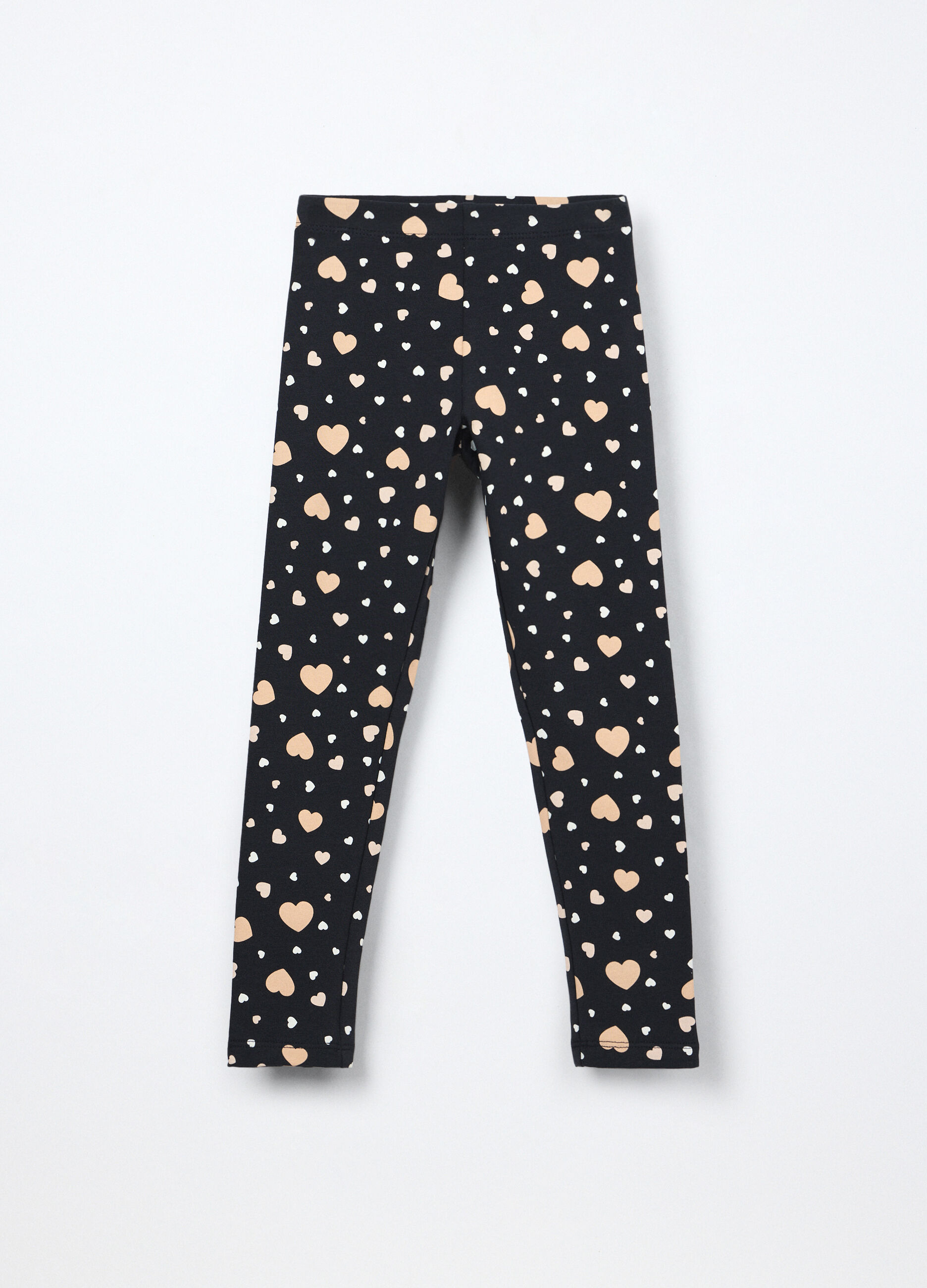 Leggings in french terry di cotone stretch bambina_0