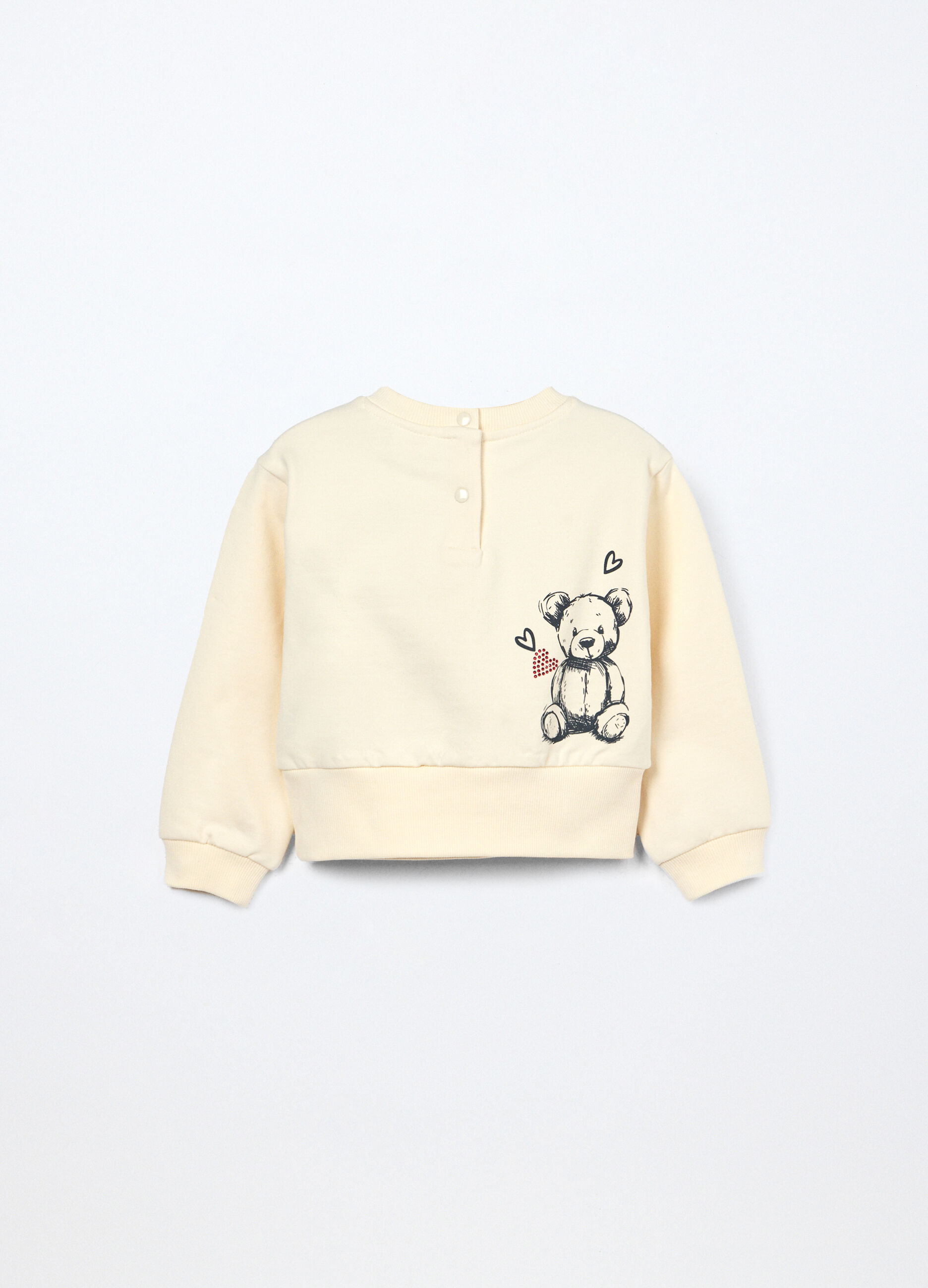 Felpa in french terry di cotone stretch neonata_1