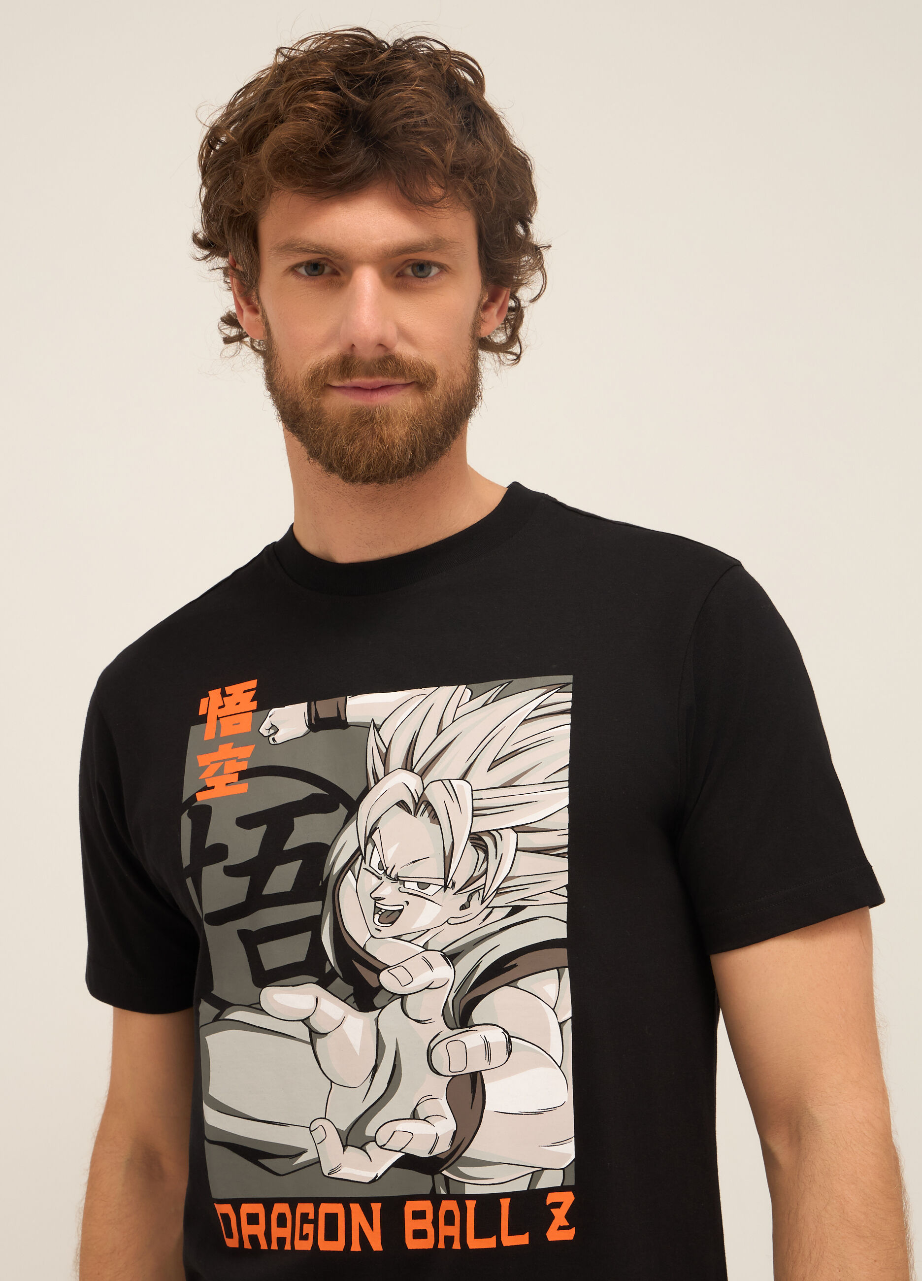 T-shirt girocollo in cotone con stampa uomo_2