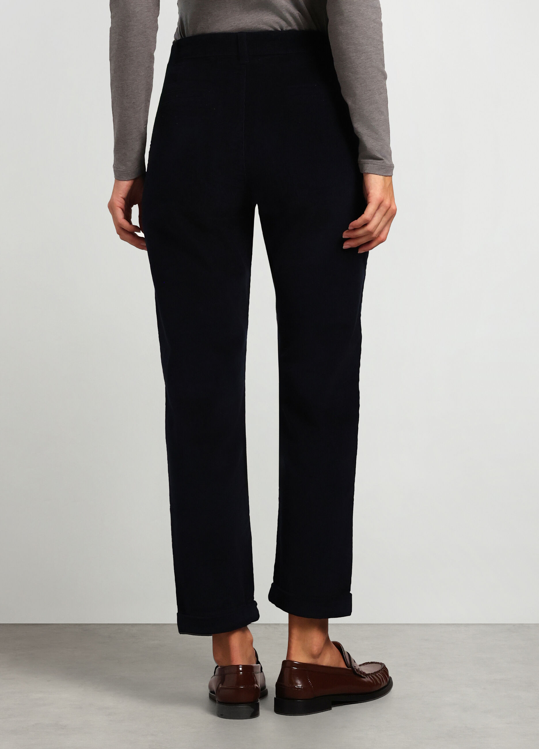 Pantaloni in costina di velluto donna_1