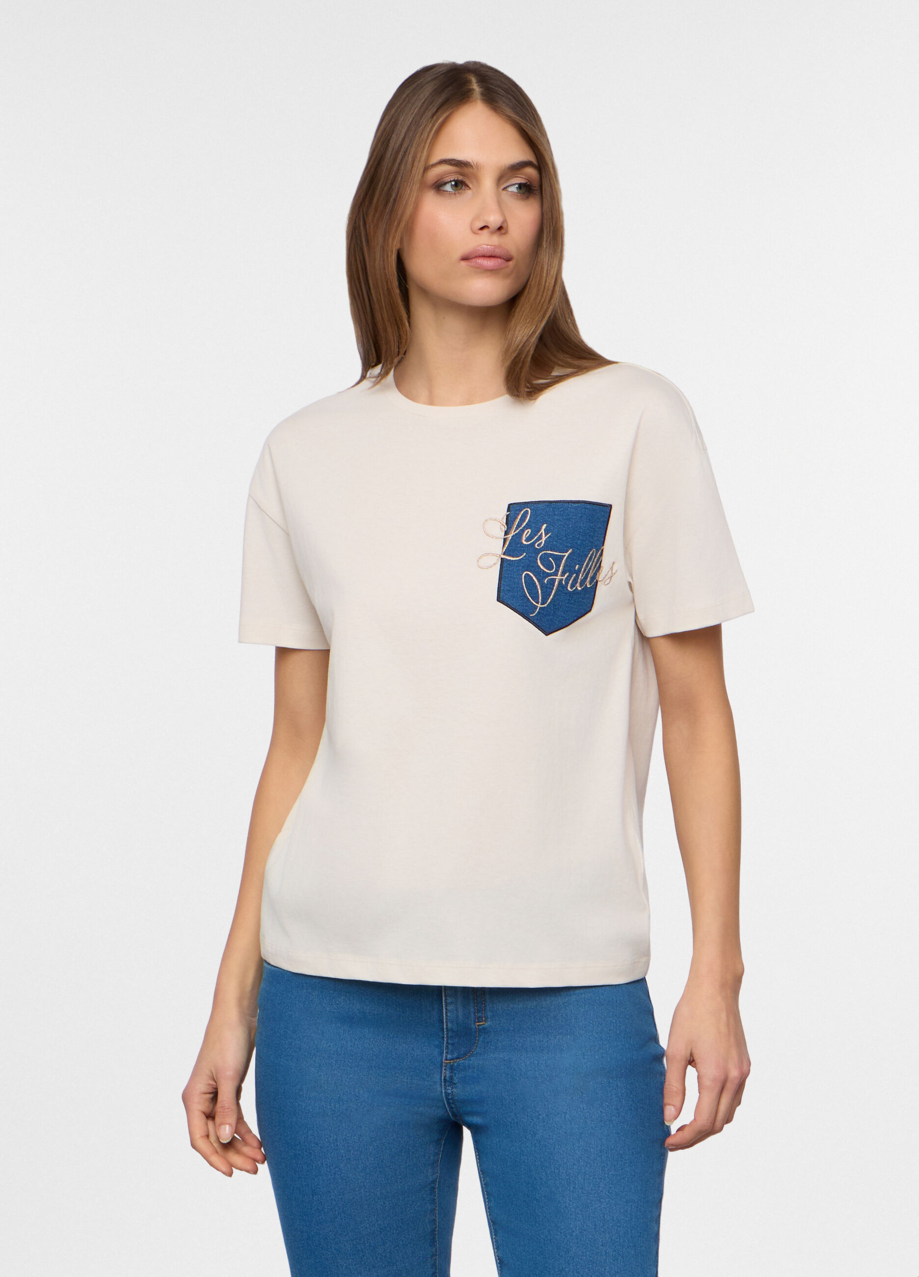 T-shirt girocollo donna_0