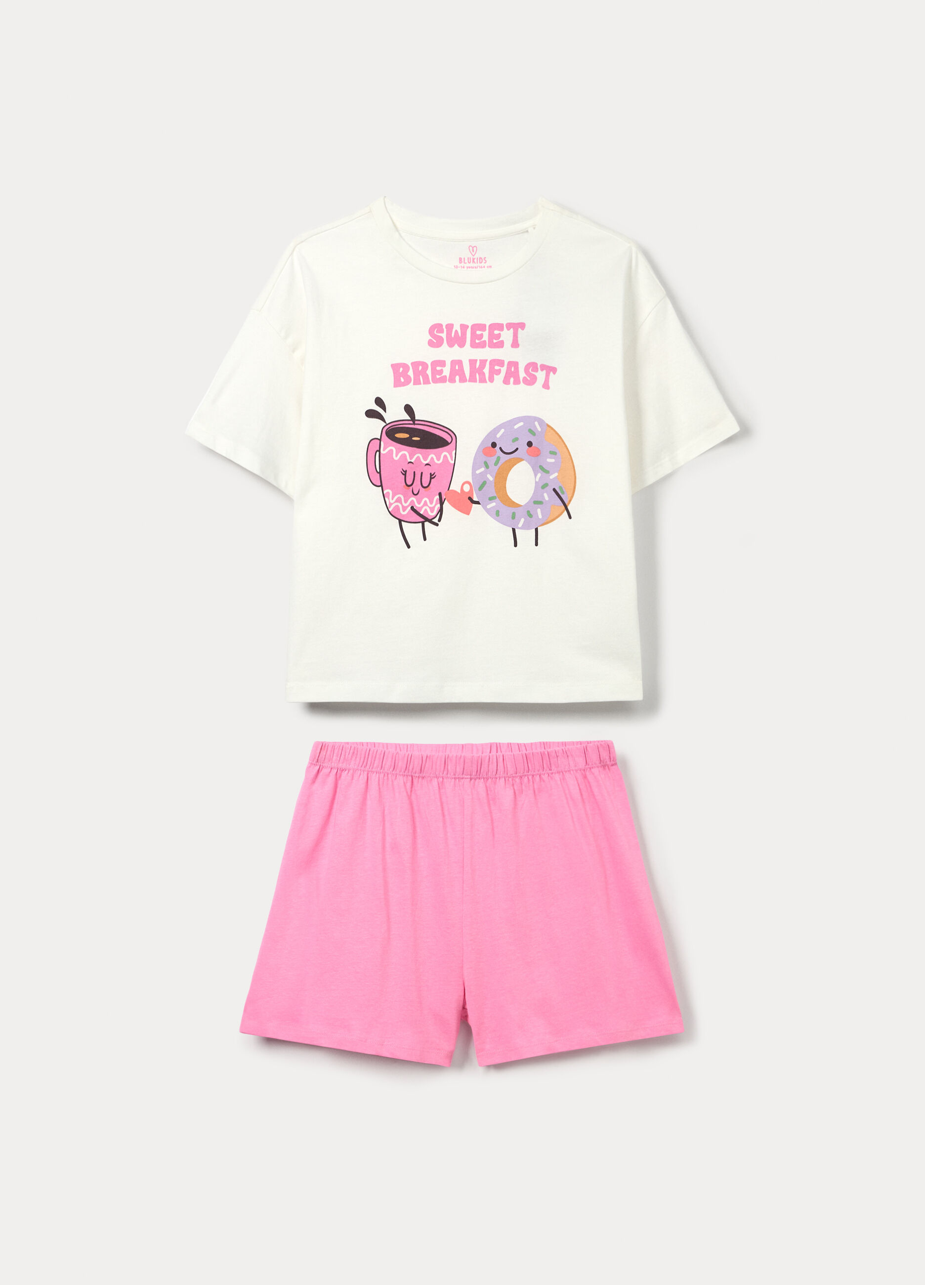 Set pigiama corto in jersey di puro cotone _0