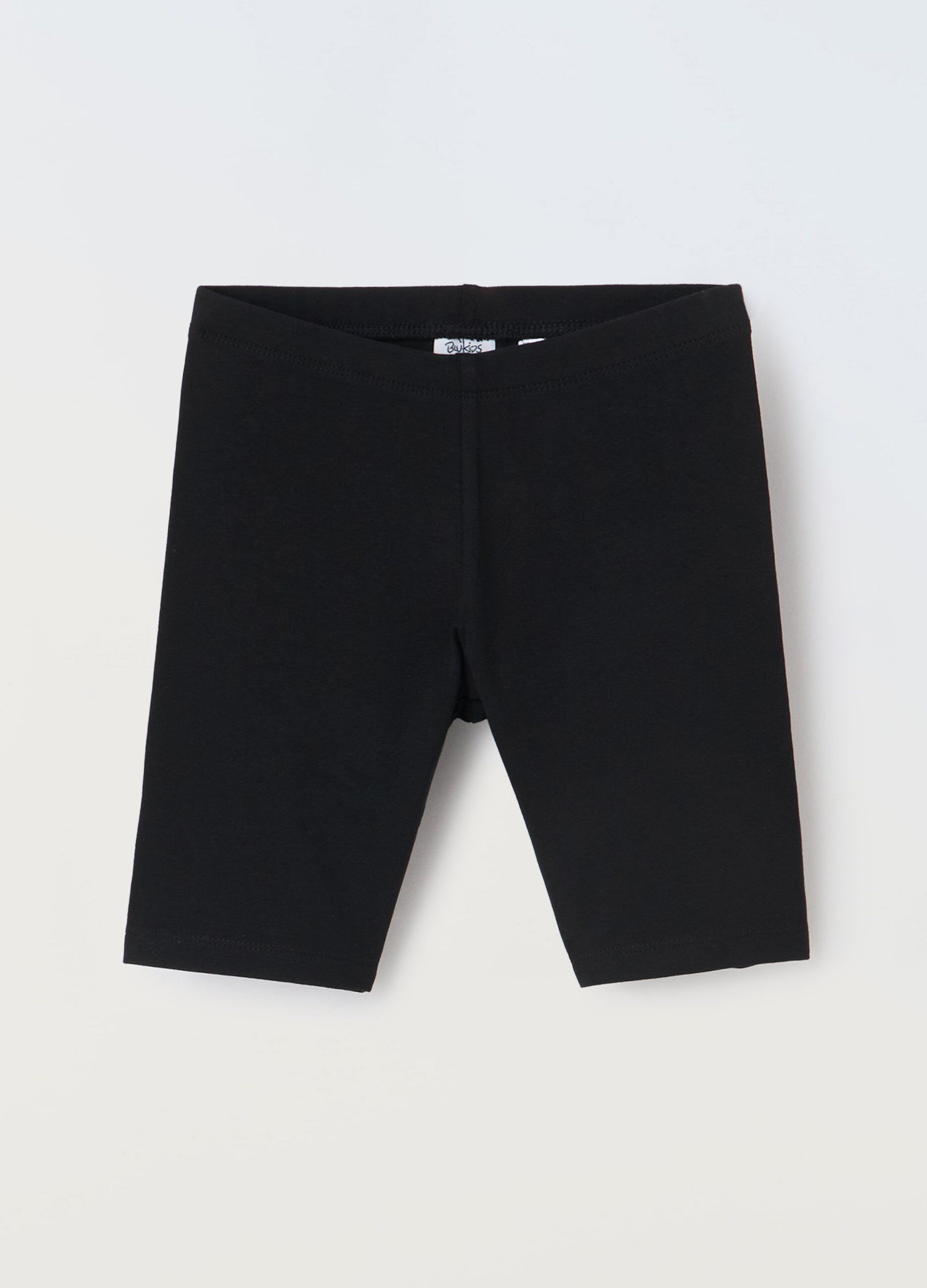 Shorts ciclista in cotone stretch ragazza_0