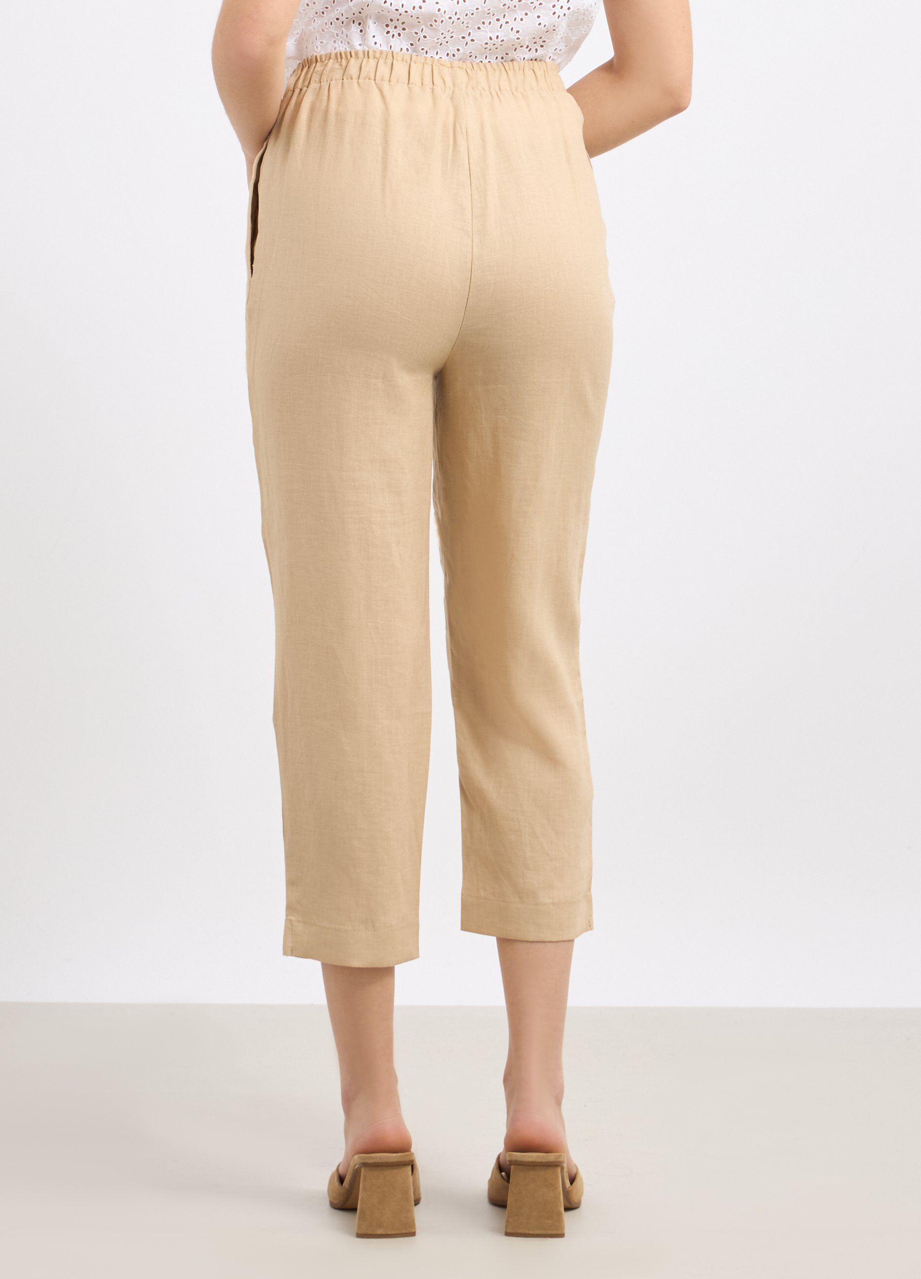 Pantaloni in puro lino donna_1