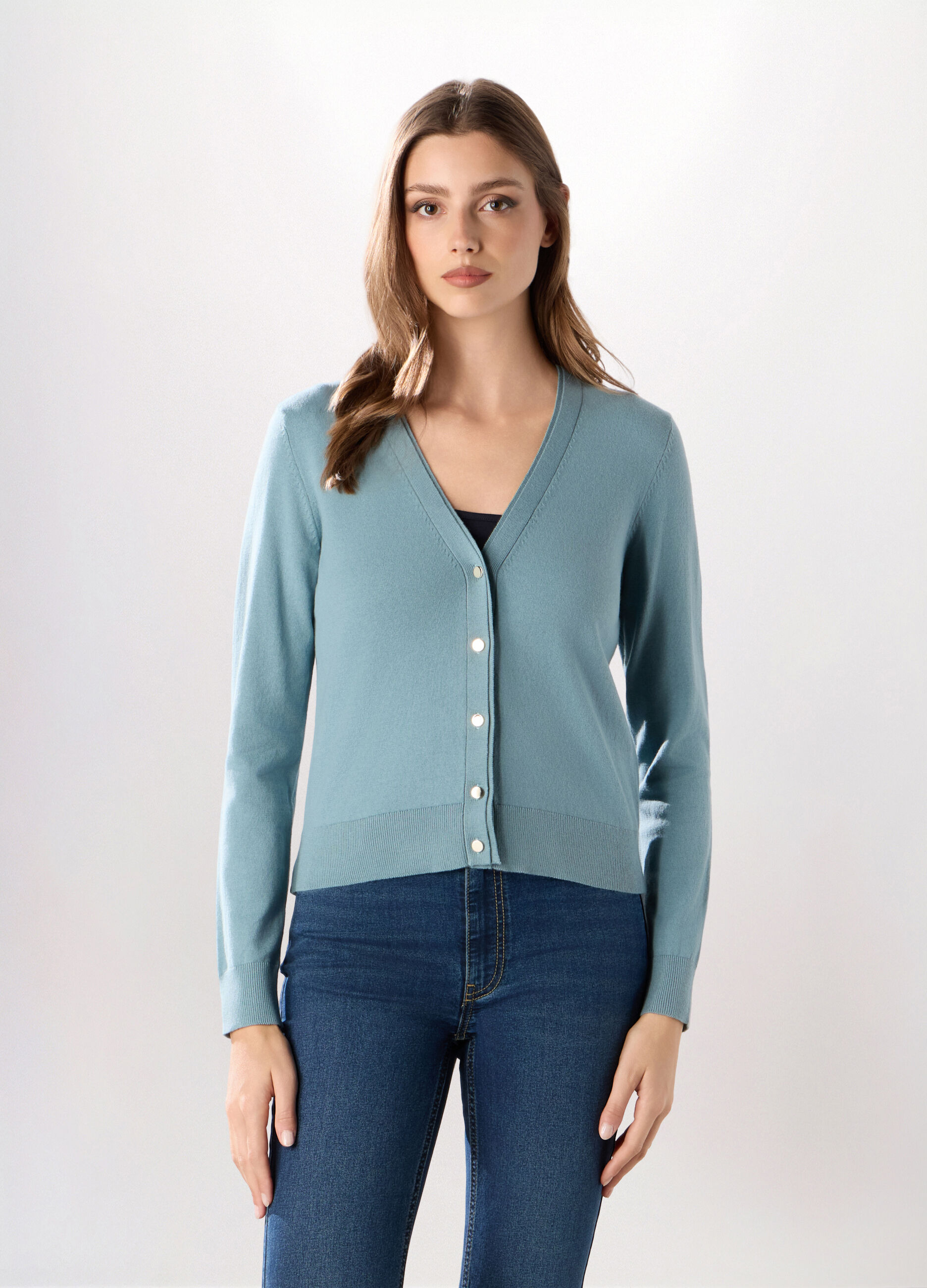 Cardigan in misto cotone donna_0