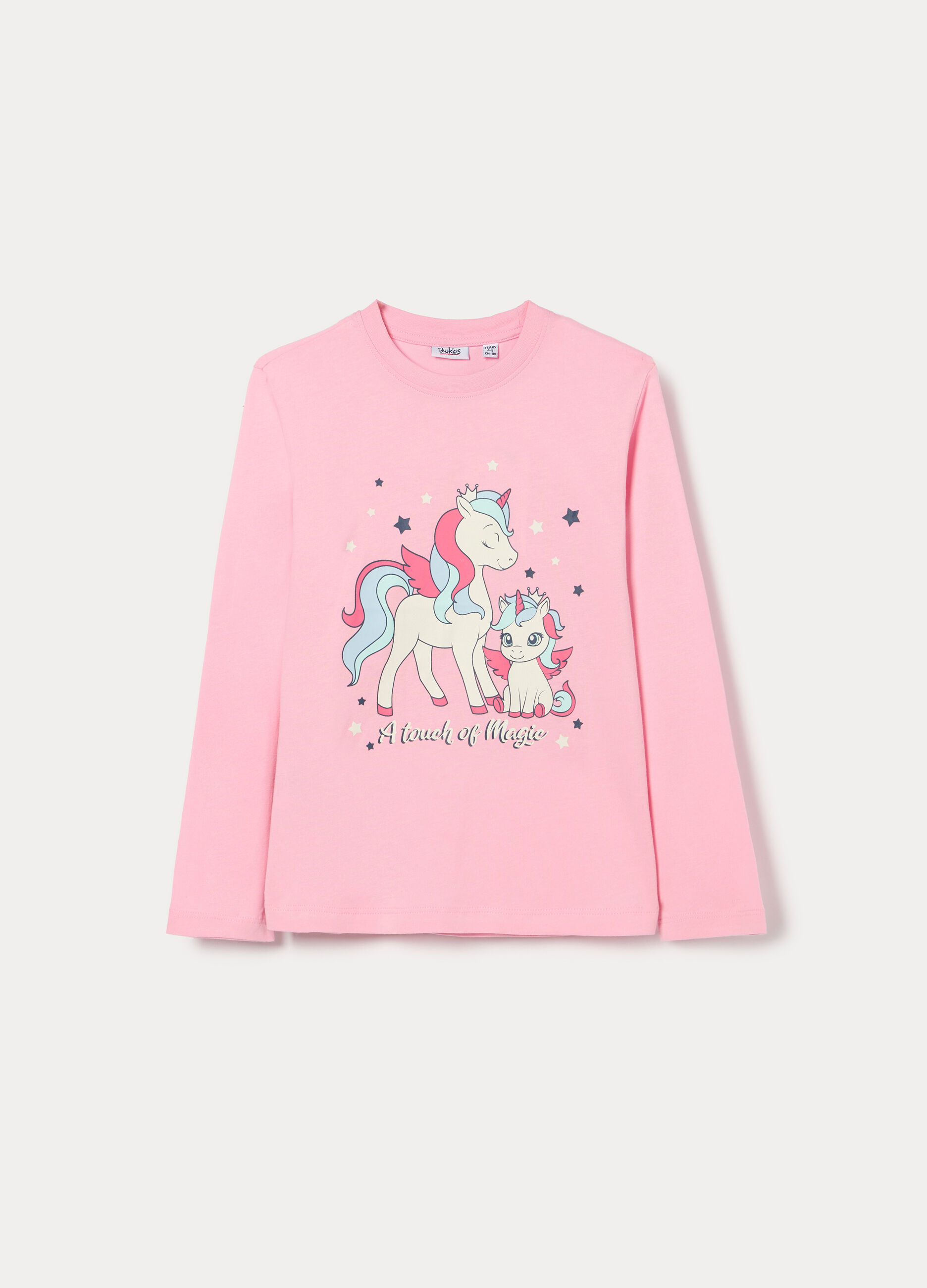 T-shirt in jersey di puro cotone bambina_0