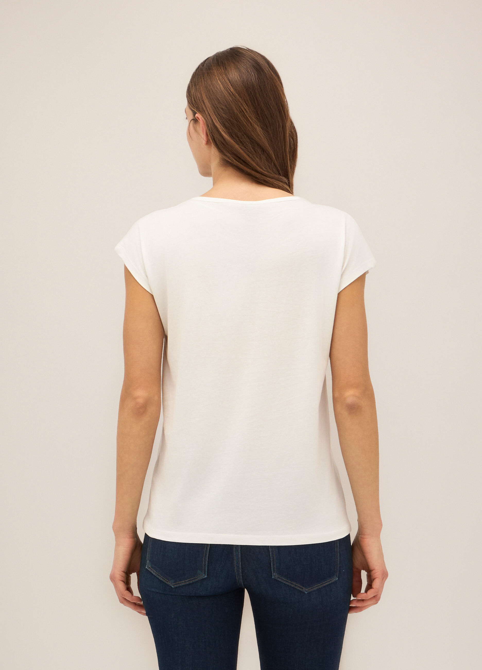 T-shirt in puro cotone donna_1