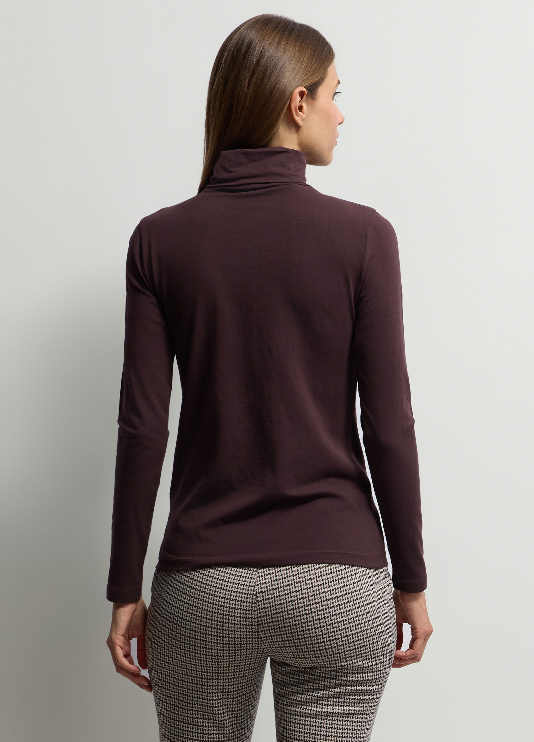 Lupetto a collo alto stretch donna_1
