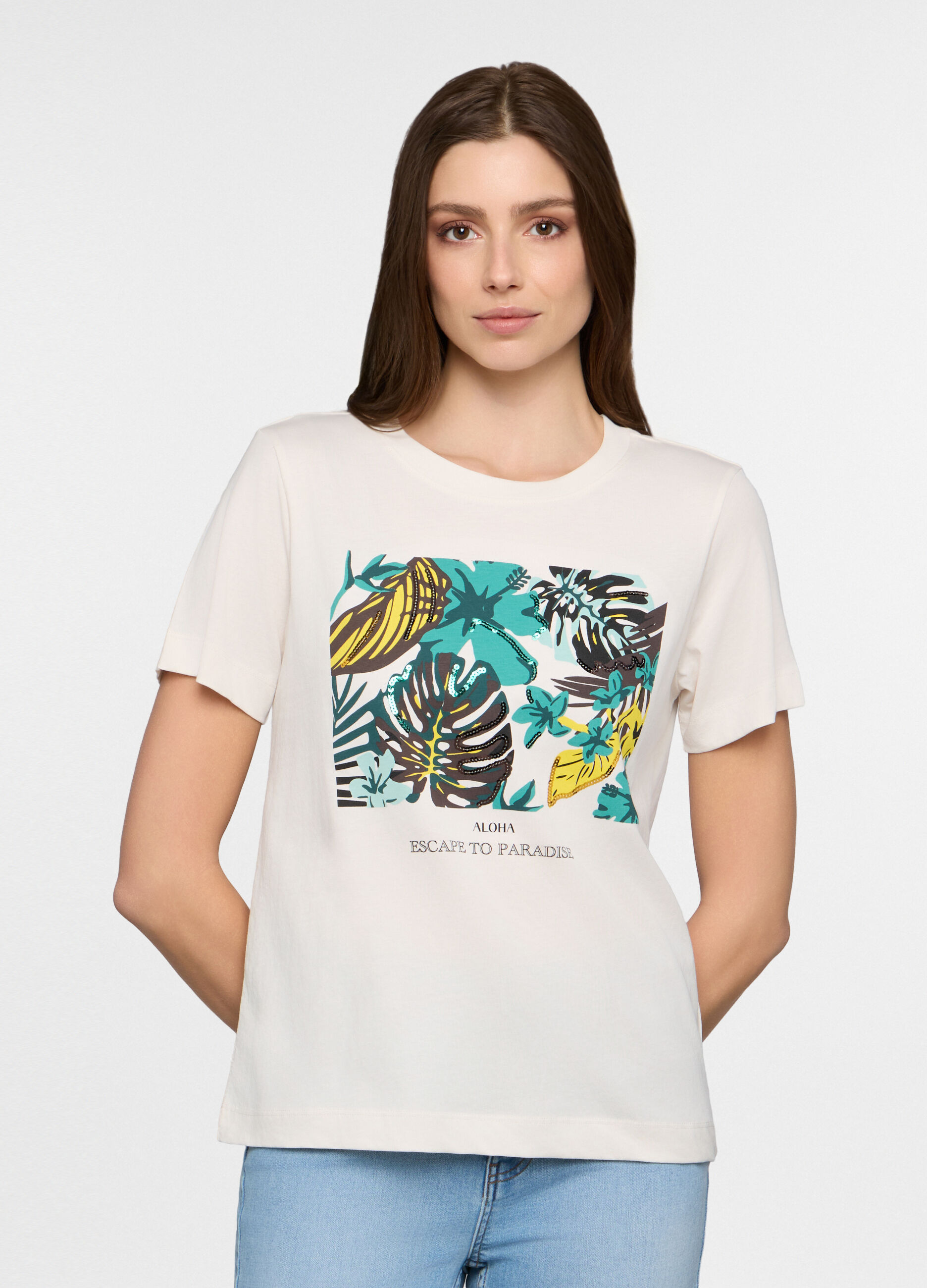 T-shirt girocollo donna_0