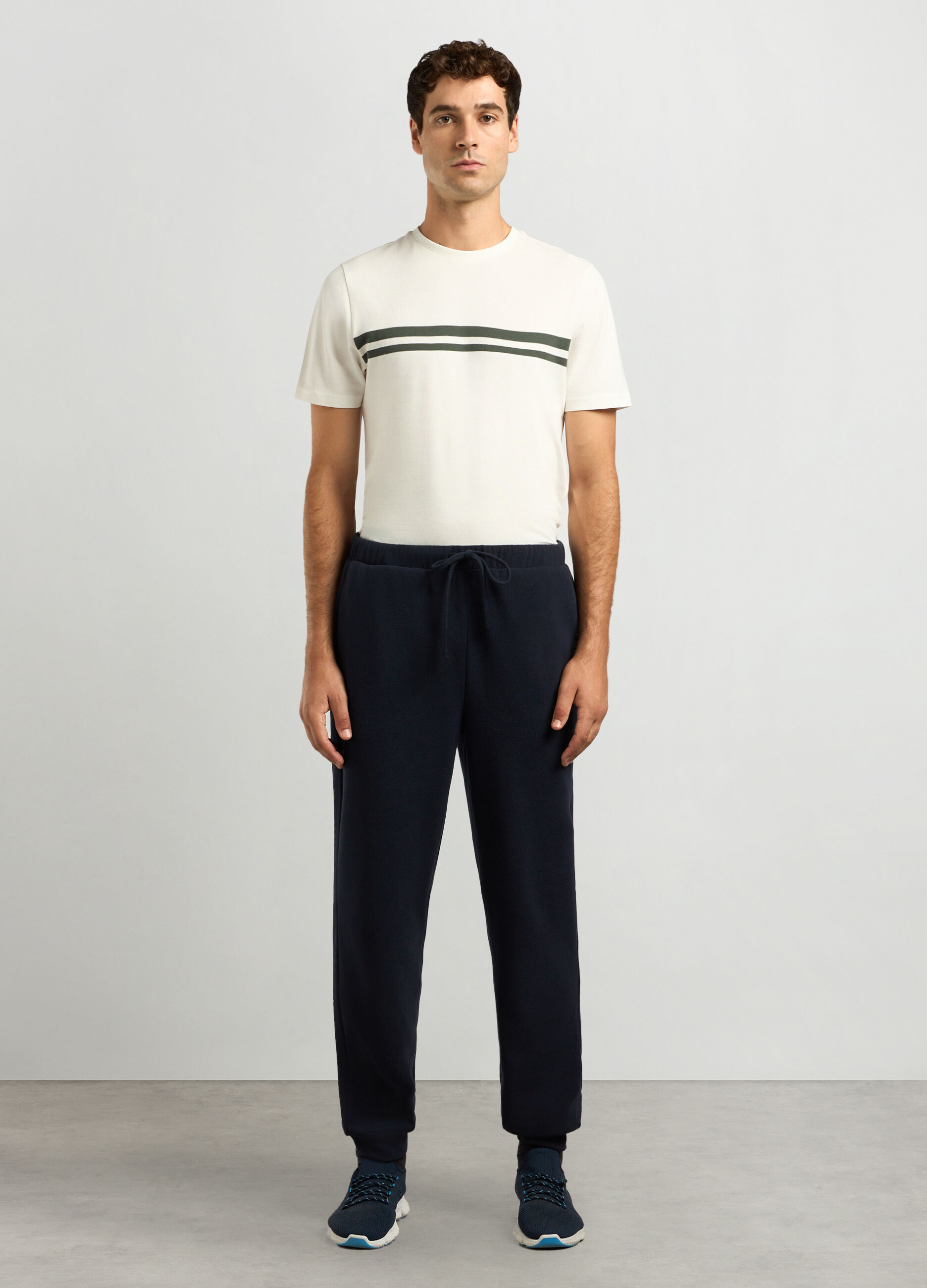 Joggers regular fit in pile uomo_0