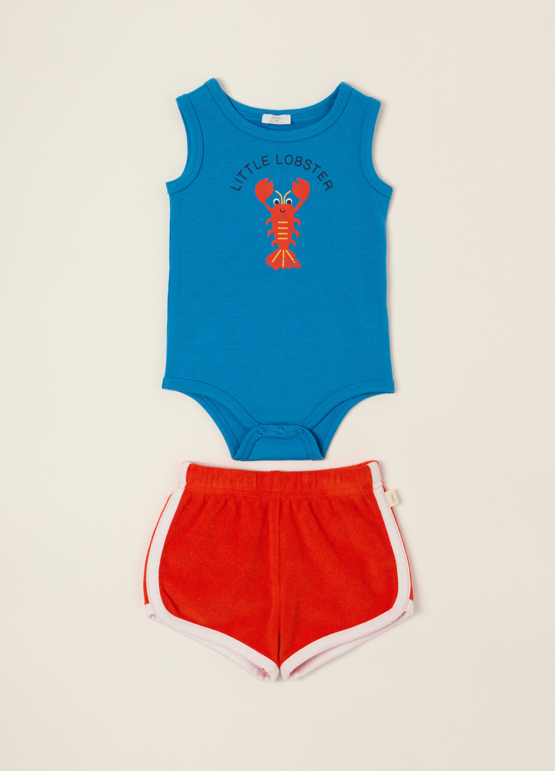 Jogging set in interlock di puro cotone IANA neonato_0