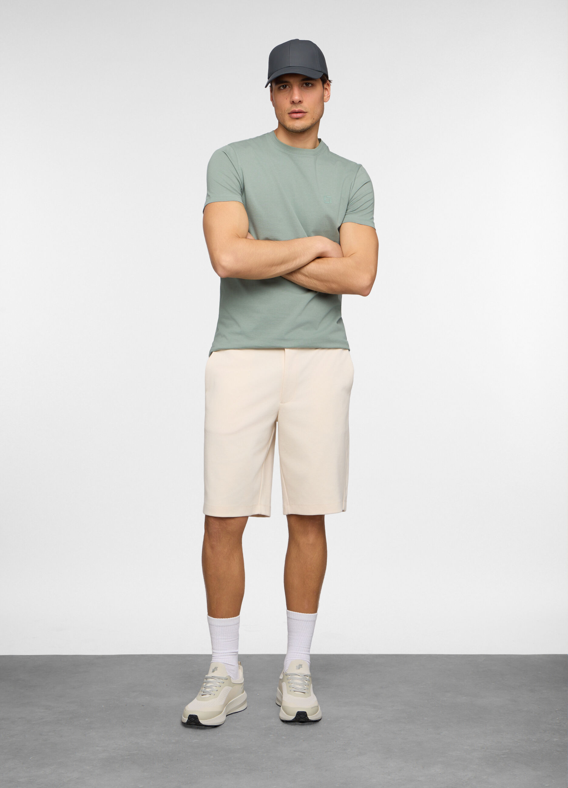 Bermuda in interlock di cotone stretch uomo_0