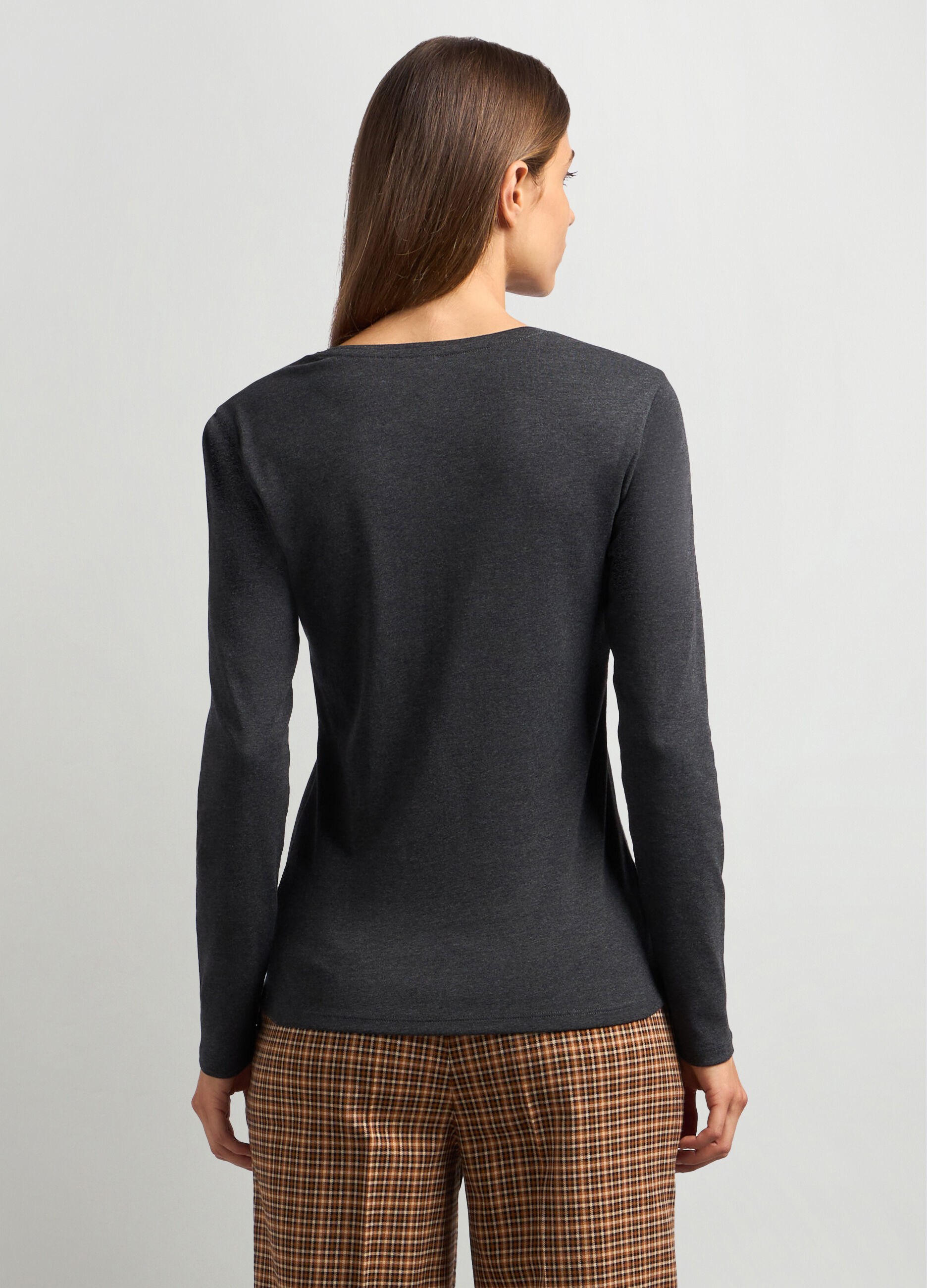 T-shirt in misto cotone mélange donna_1