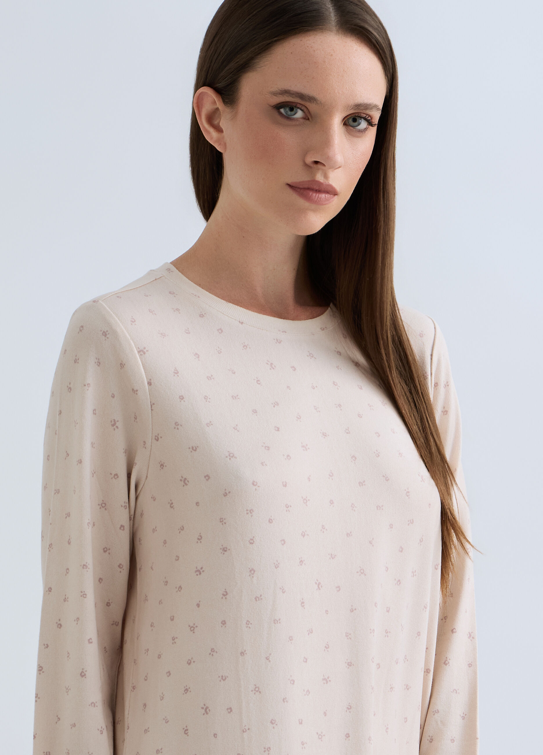 Camicia da notte con stampa donna_2